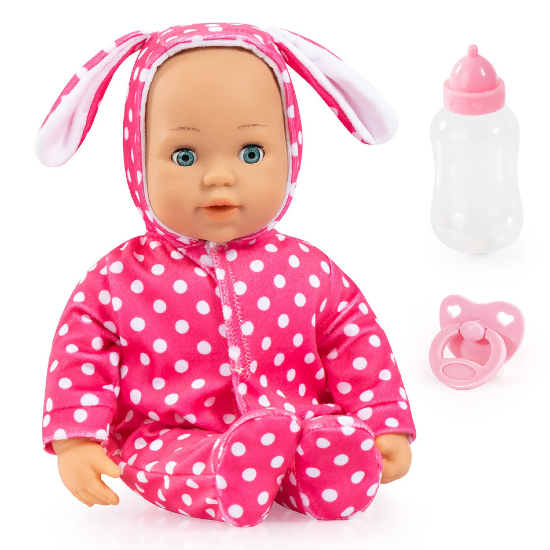 Bayer Design 15 inch - Anna First Words Baby Doll with Bunny Onesie