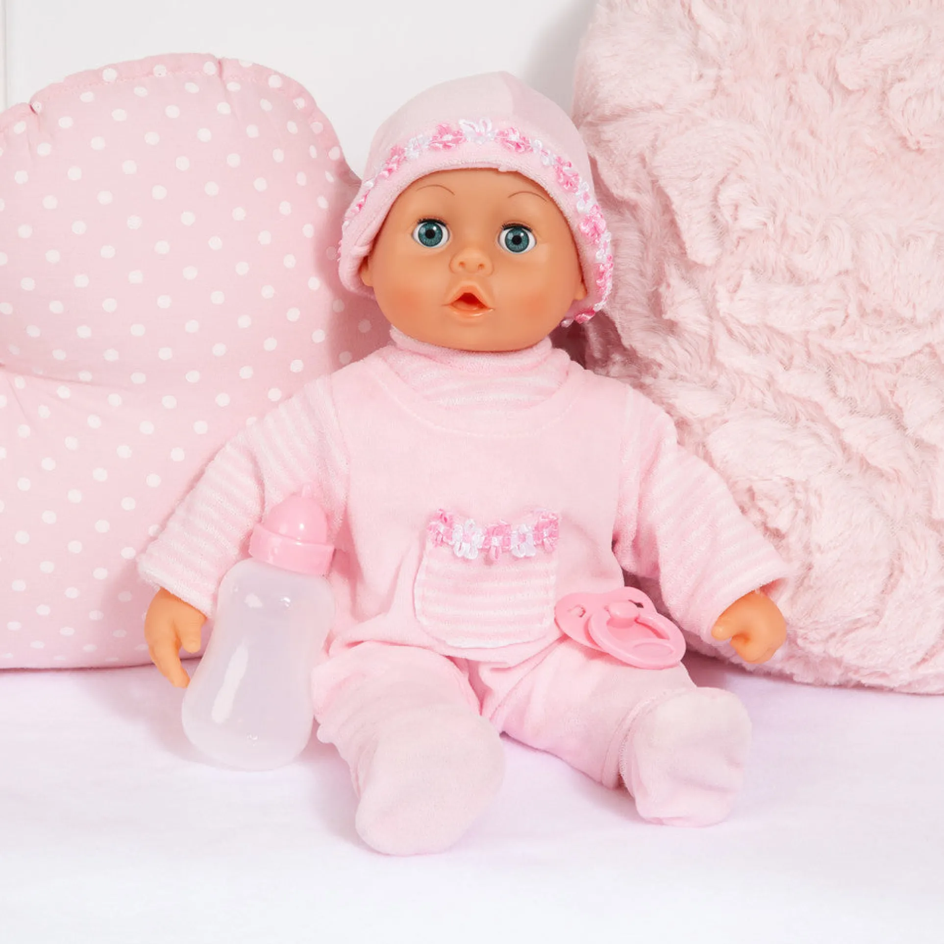 Bayer Design 15" Interactive First Words Baby Doll - Soft Pink