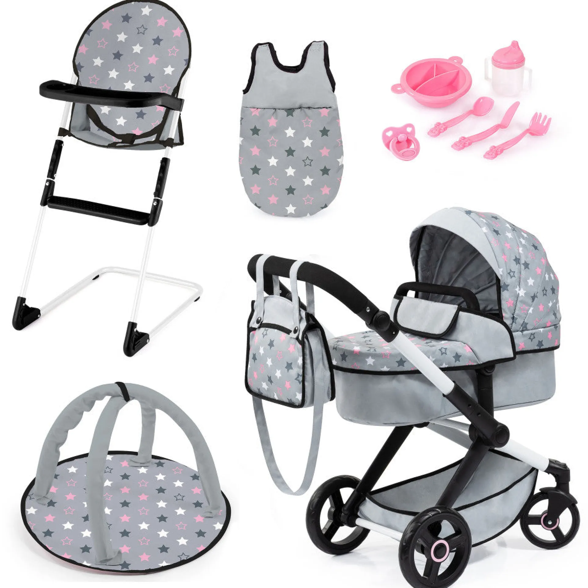Bayer Design Xeo Dolls Pram and Accessories Set - Playtime Magic
