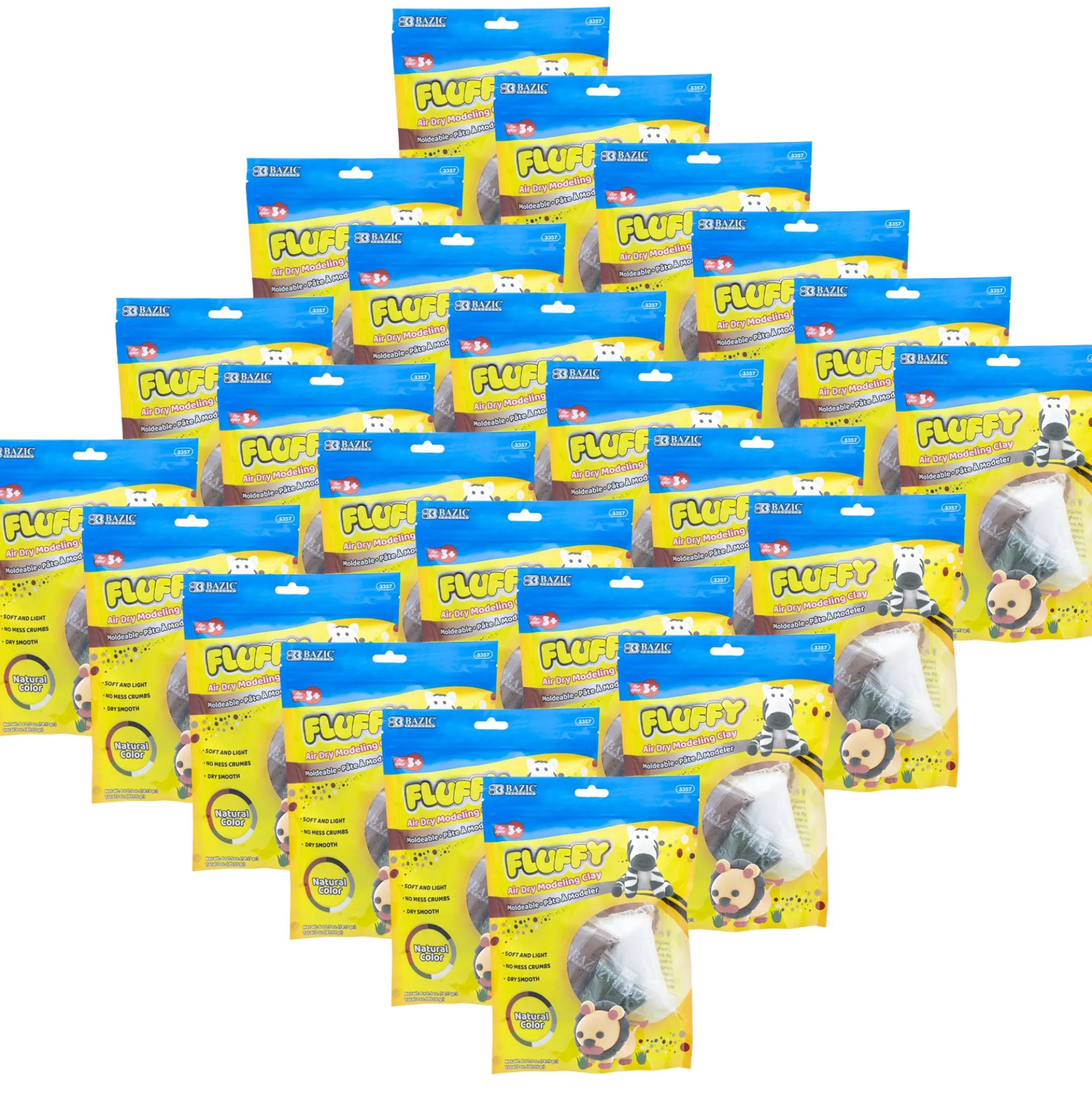 BAZIC Natural Earth Tones Air Dry Modeling Clay Set - 0.5 oz, 24 Packs