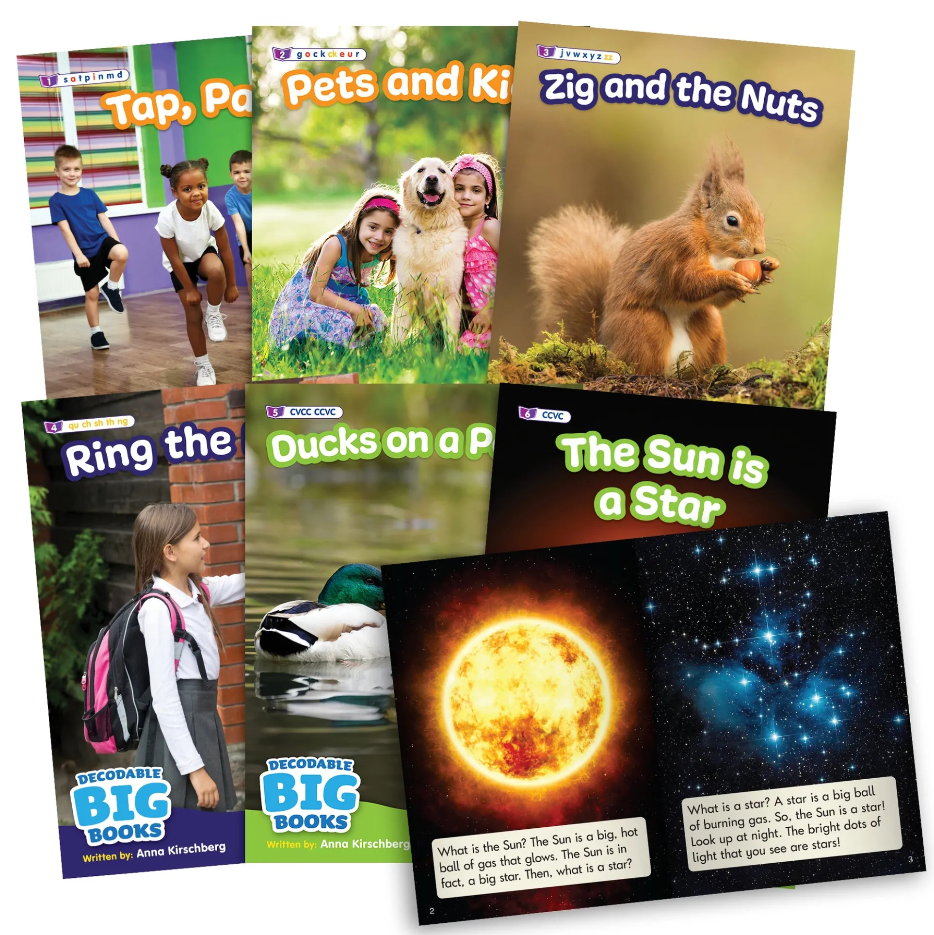 Beanstalk Books 6-Pack Decodable Big Non-Fiction Books Set