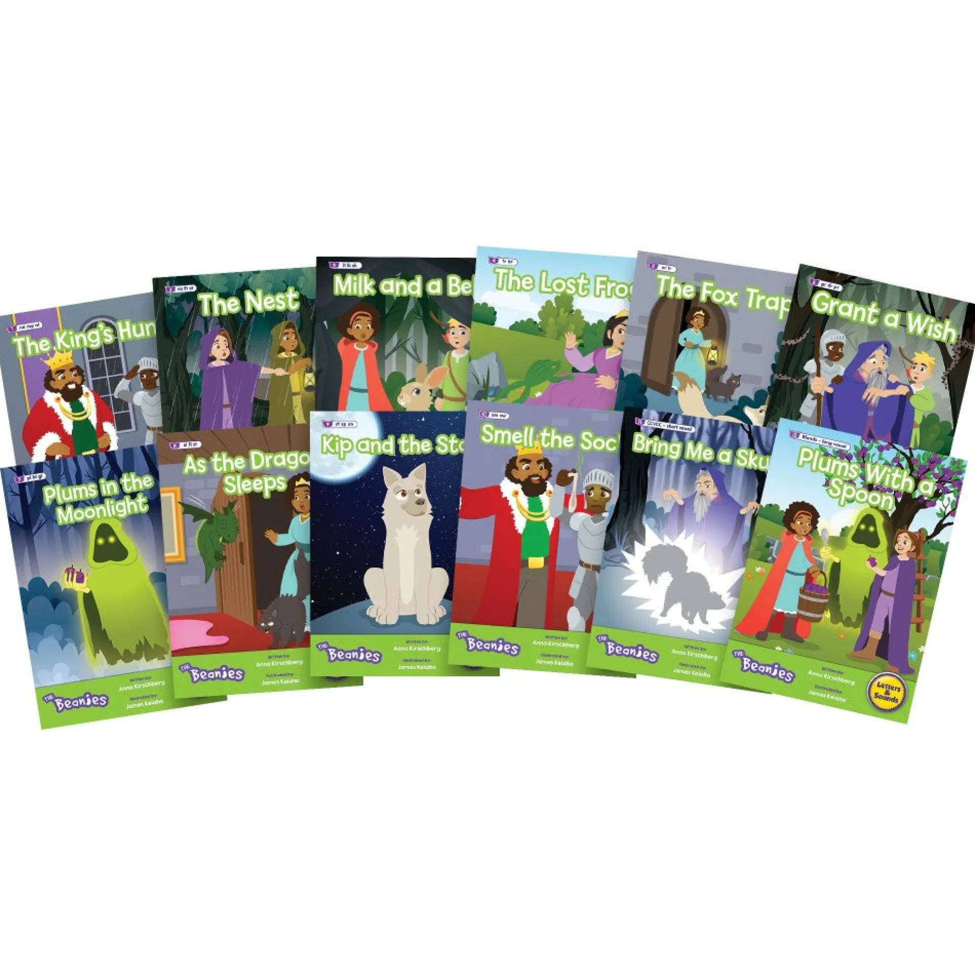 Beanstalk Books: The Beanies Hi-Lo Diversity Decodables 12-Book Set - Phase 4