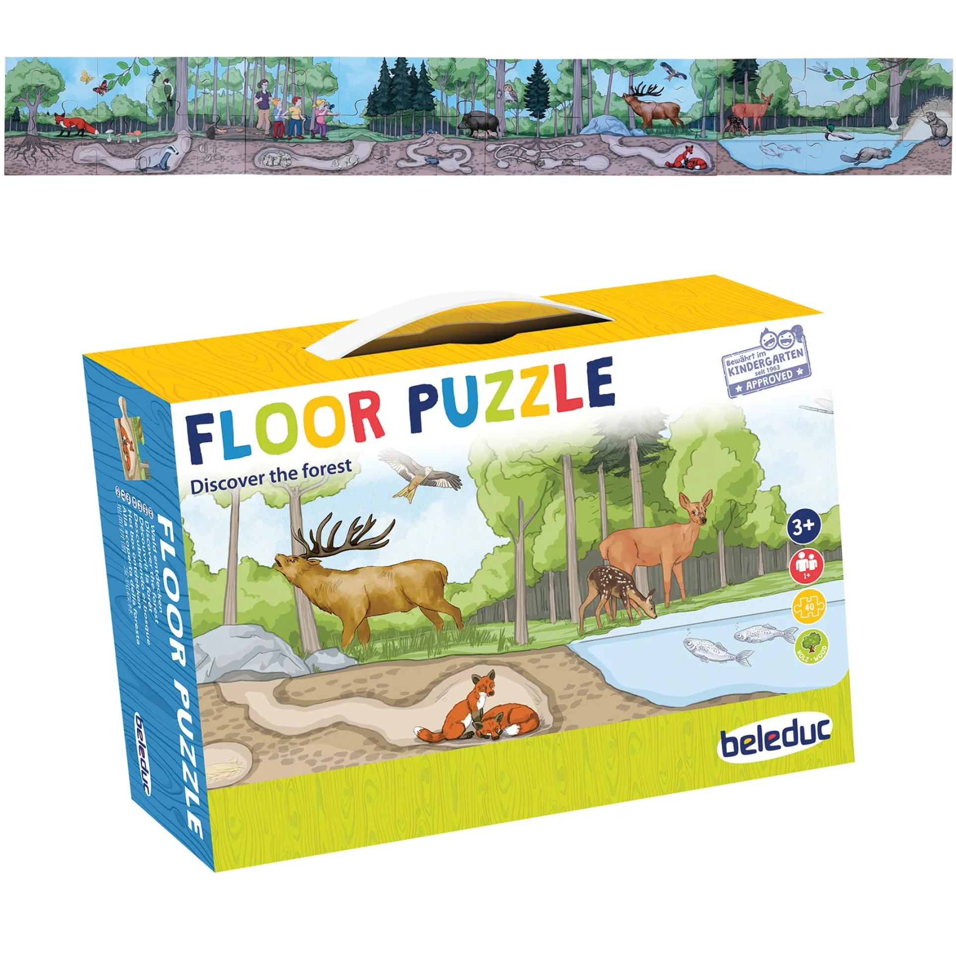 Beleduc Enchanted Forest 40pc Floor Puzzle - Discover the Forest