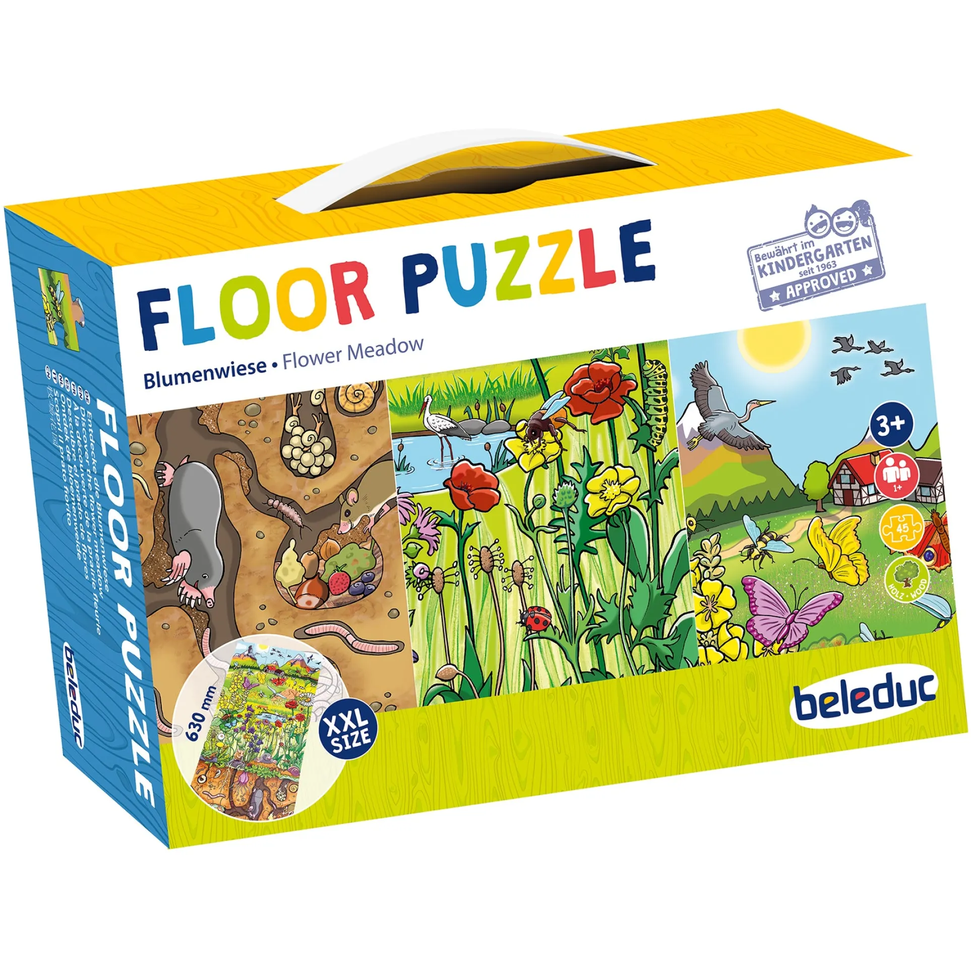 Beleduc Flower Meadow 45-Piece Wooden Floor Puzzle