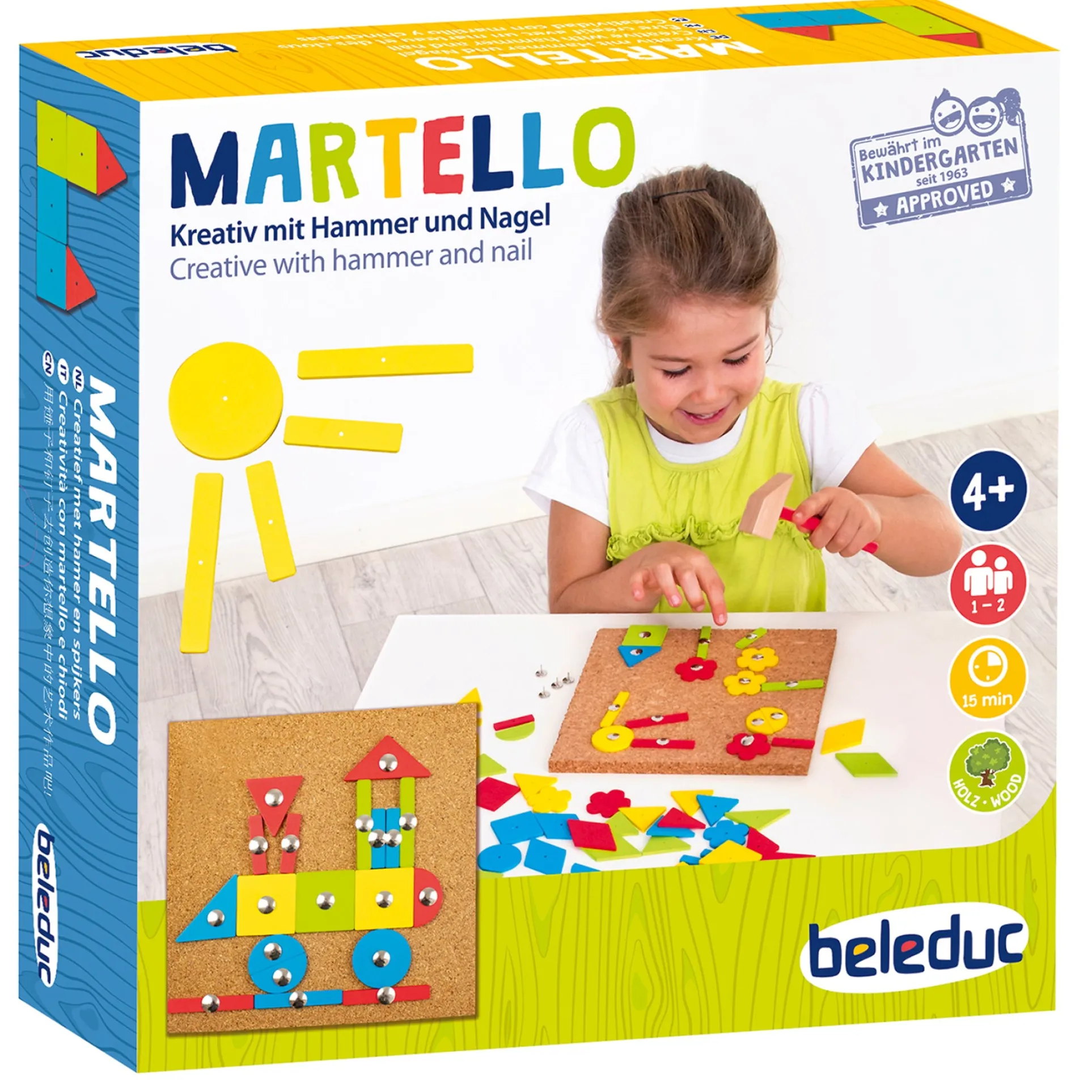 Beleduc Martello Game - Creative Cork Board Hammer & Nails Kit