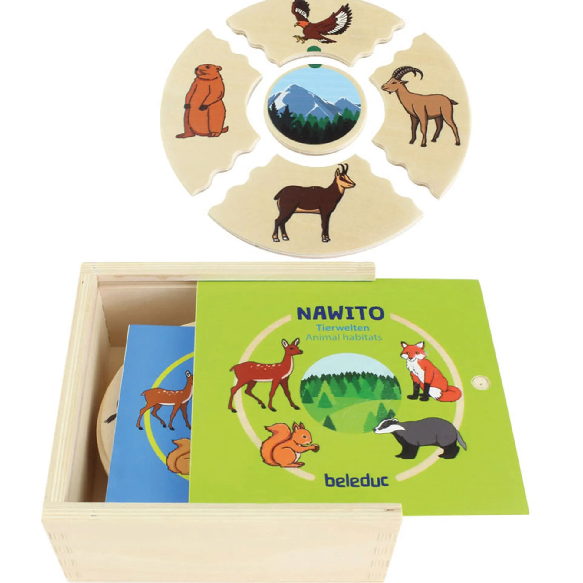 Beleduc Nawito Animal Habitats Educational Puzzle Set