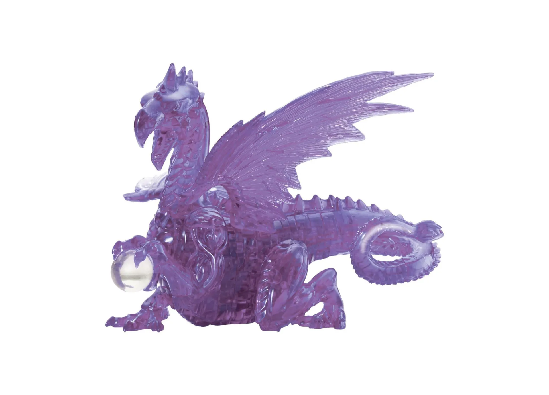 BePuzzled 3D Crystal Dragon Puzzle - Purple, 56 Pieces