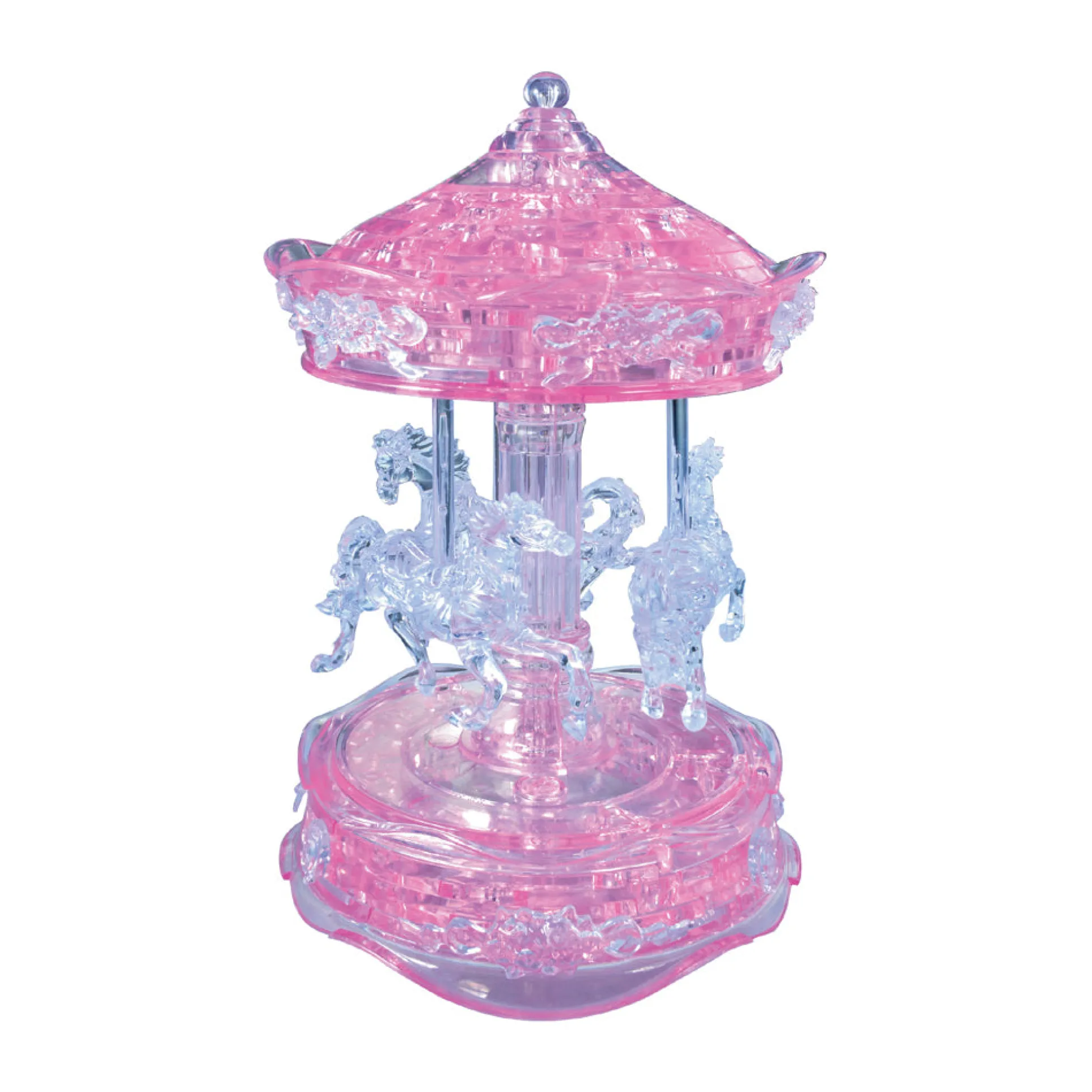 BePuzzled Deluxe Pink Carousel 3D Crystal Puzzle - 83 Pieces