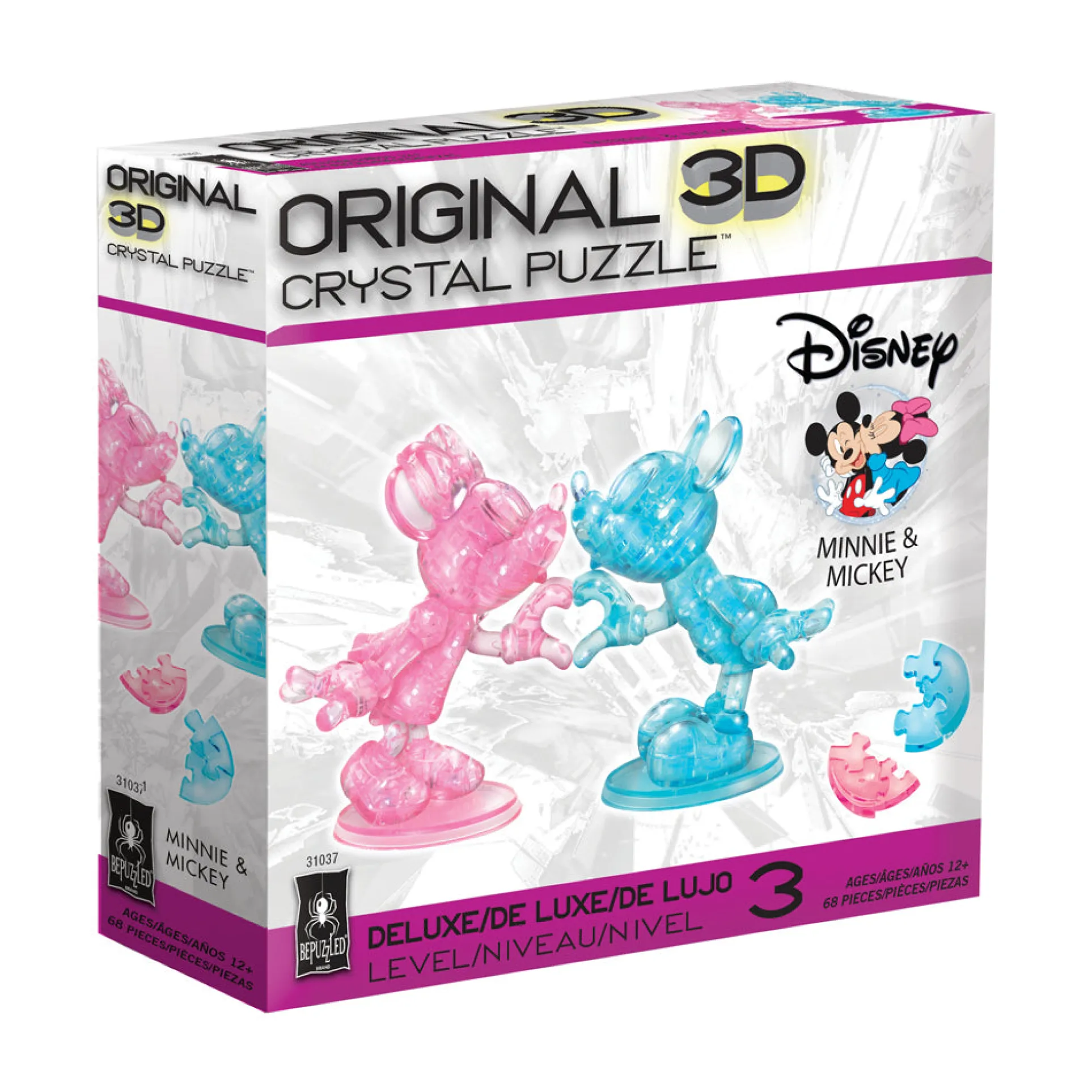 BePuzzled Disney Minnie & Mickey 3D Crystal Puzzle - 68 pcs
