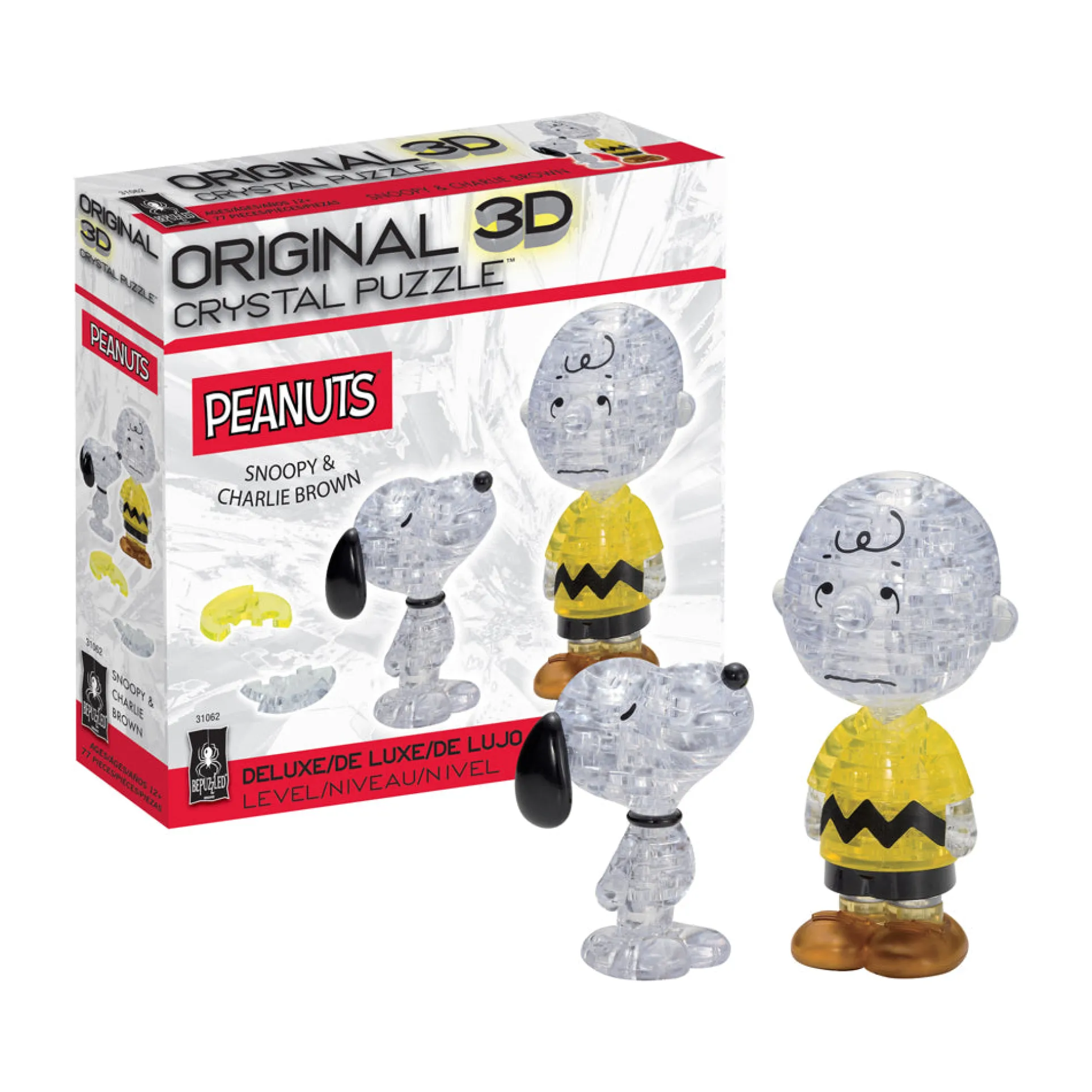 BePuzzled Peanuts Snoopy & Charlie Brown 3D Crystal Puzzle - 77 pcs