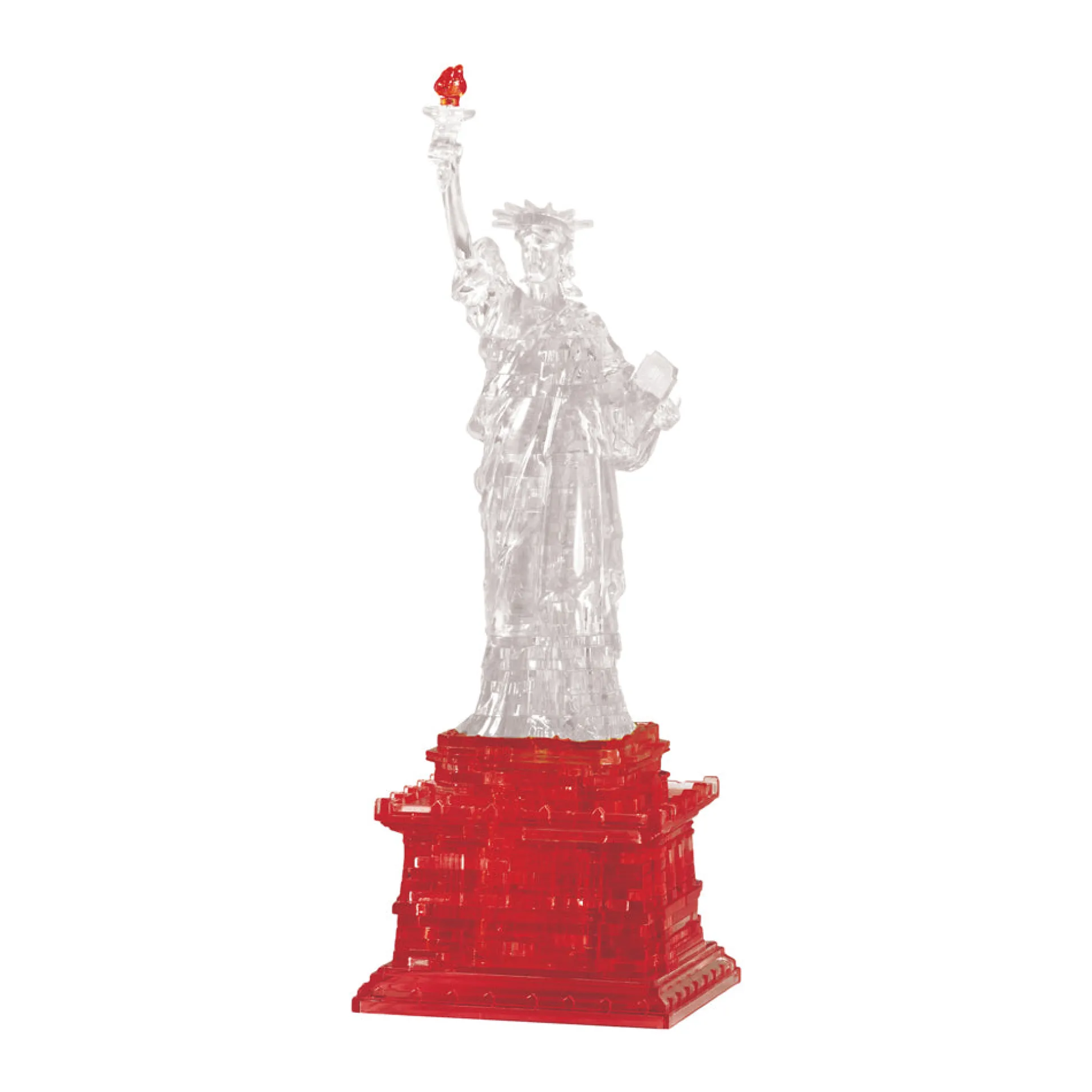 BePuzzled Statue of Liberty 3D Crystal Puzzle - 78 pcs, Clear/Red
