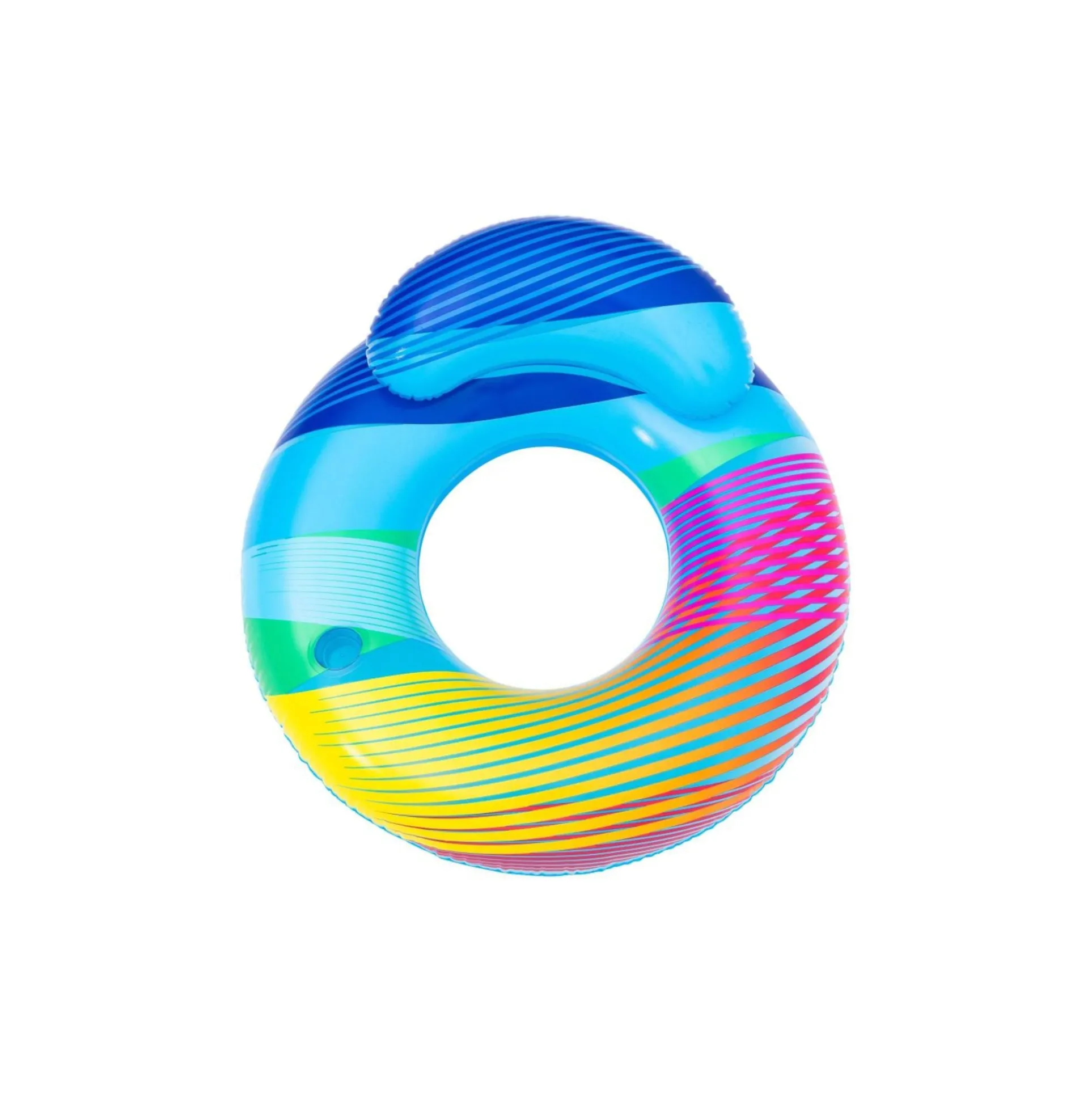 Bestway H2OGO! 46.5" Swim Bright Inflatable LED Swim Ring with Backrest