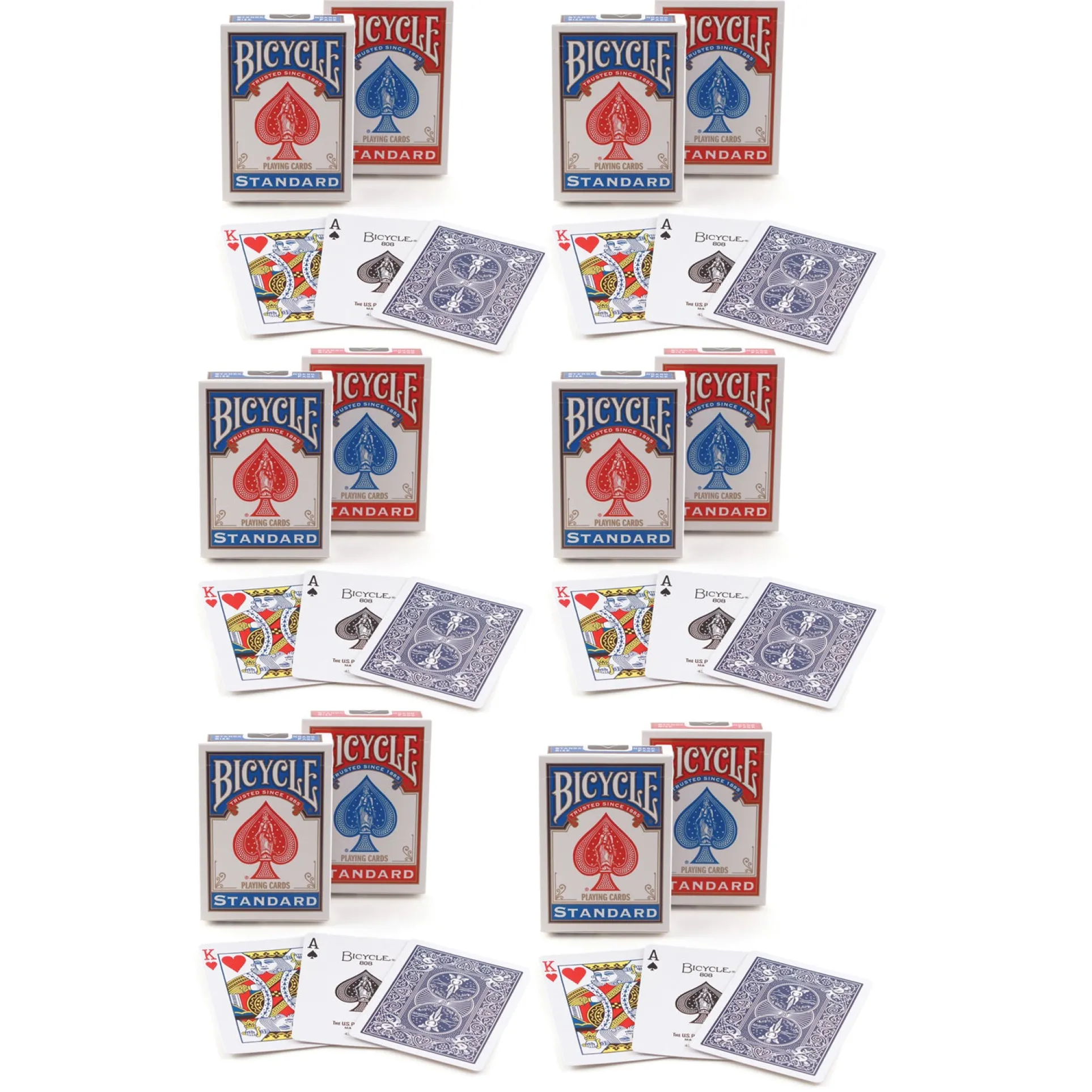 Bicycle Standard Index Playing Cards Multipack - 6 Decks