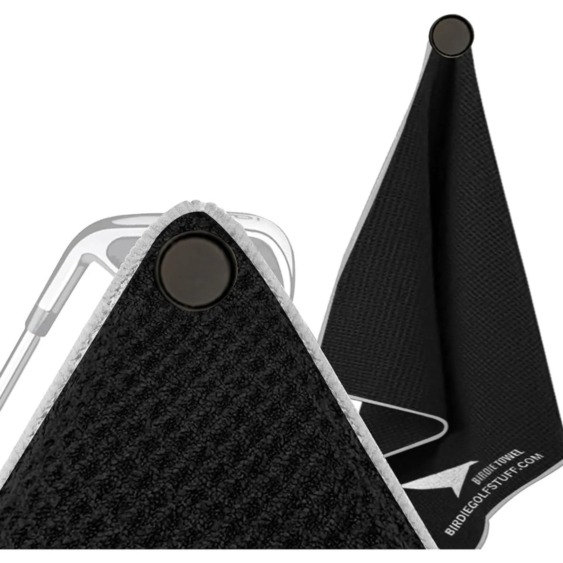 Birdie Golf: Birdie Bath - Black Magnetic Golf Towel with Premium Microfiber