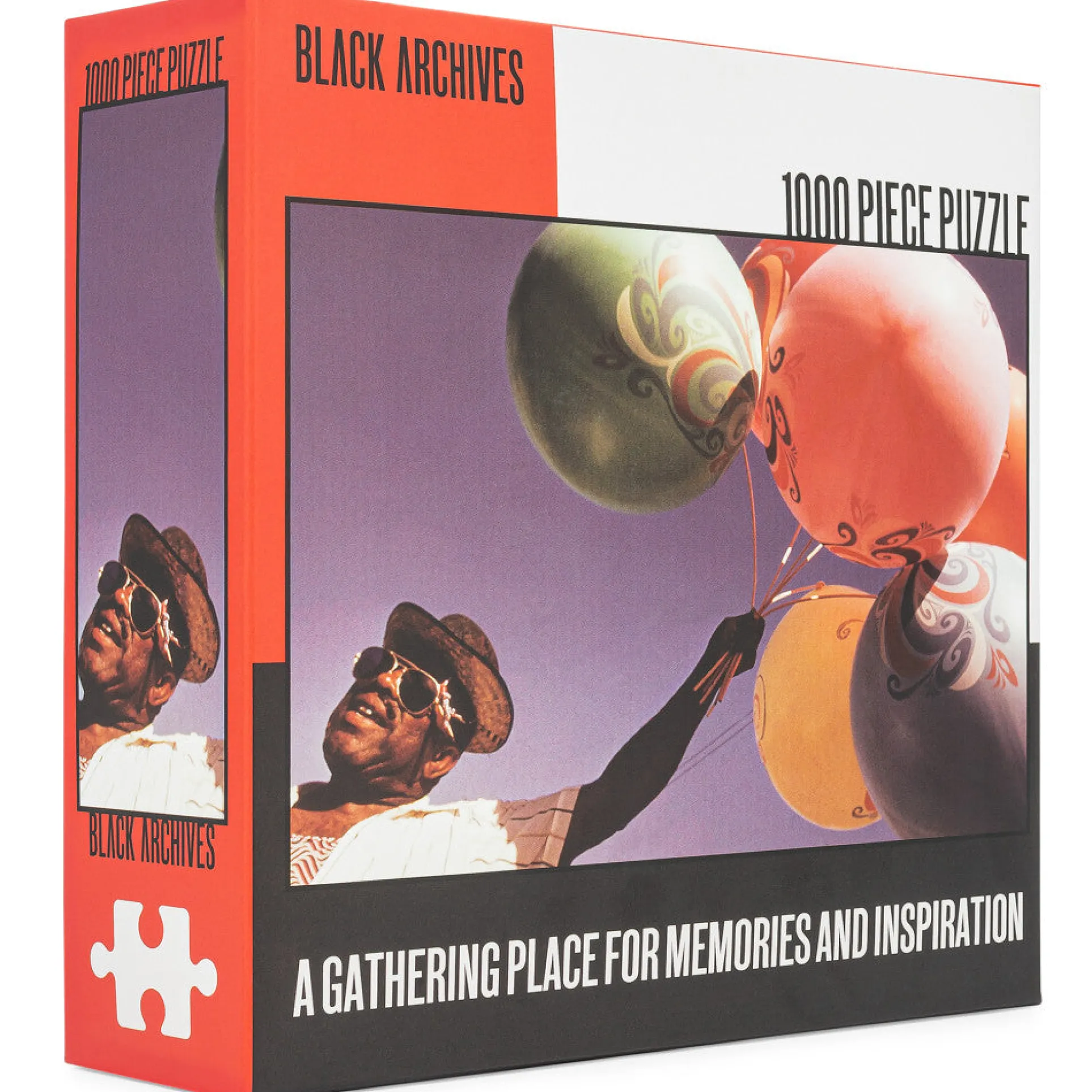Black Archives Man With Balloons Jigsaw Puzzle - 1000 pc