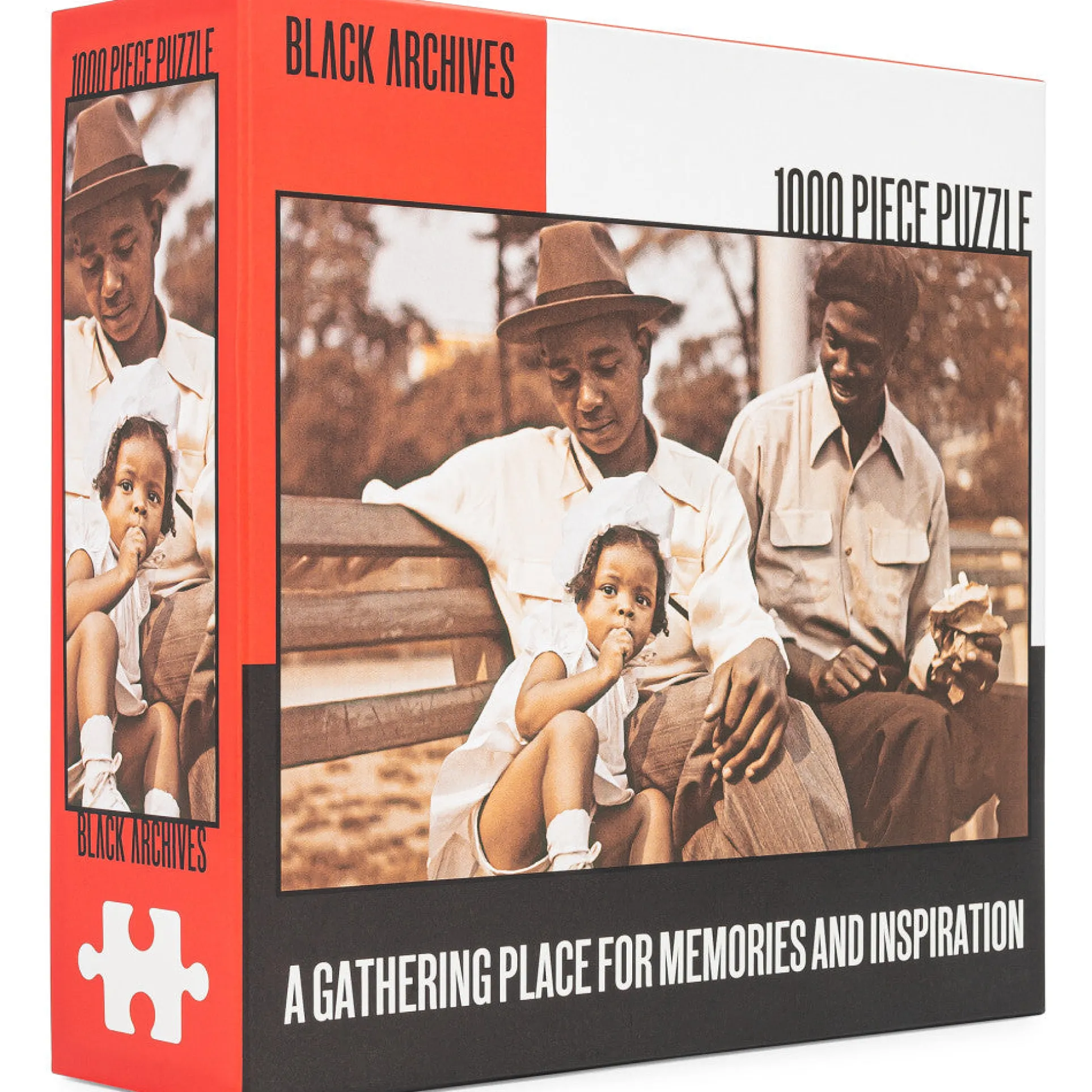 Black Archives Park Bench Jigsaw Puzzle - 1000 pc
