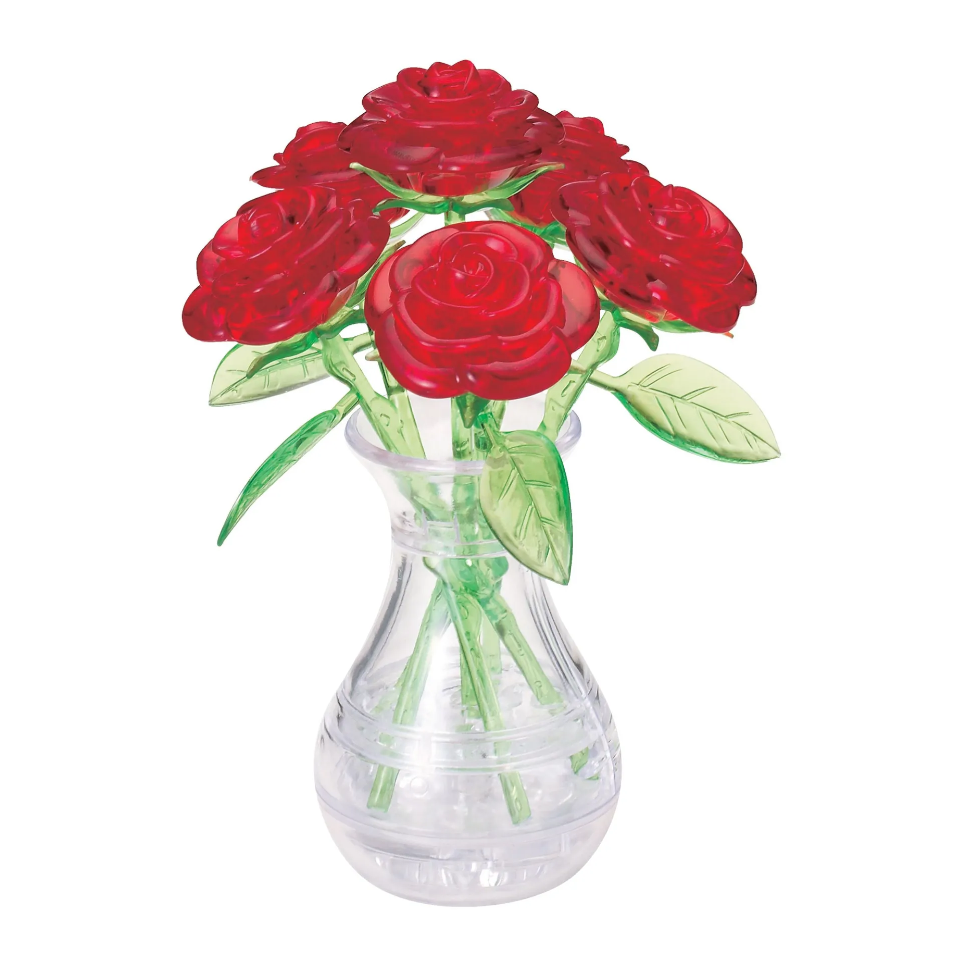 Blossom & Bloom 3D Crystal Puzzle - Roses in a Vase, 44 Pieces