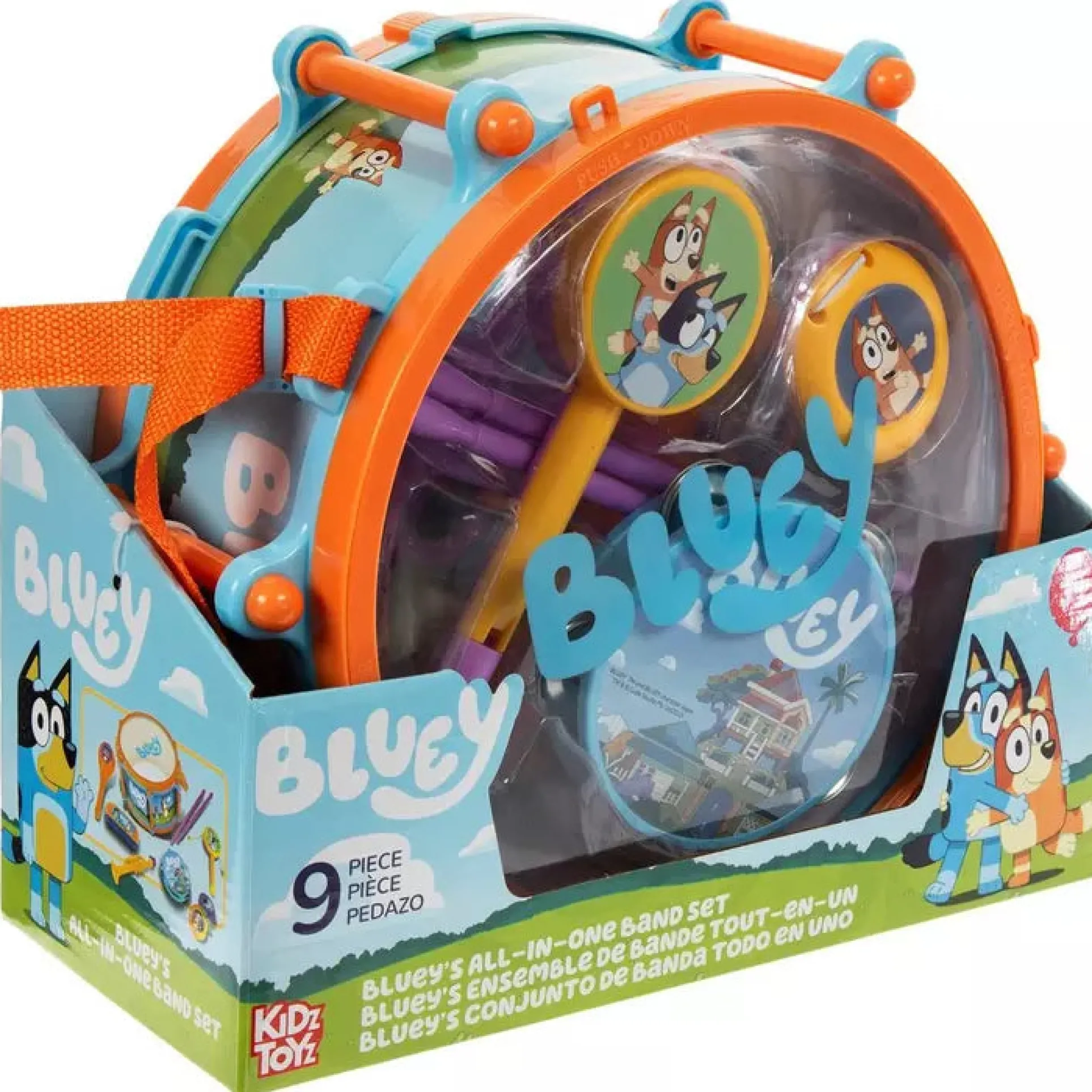 Bluey 9pc Children's Band Set with Colorful Musical Instruments