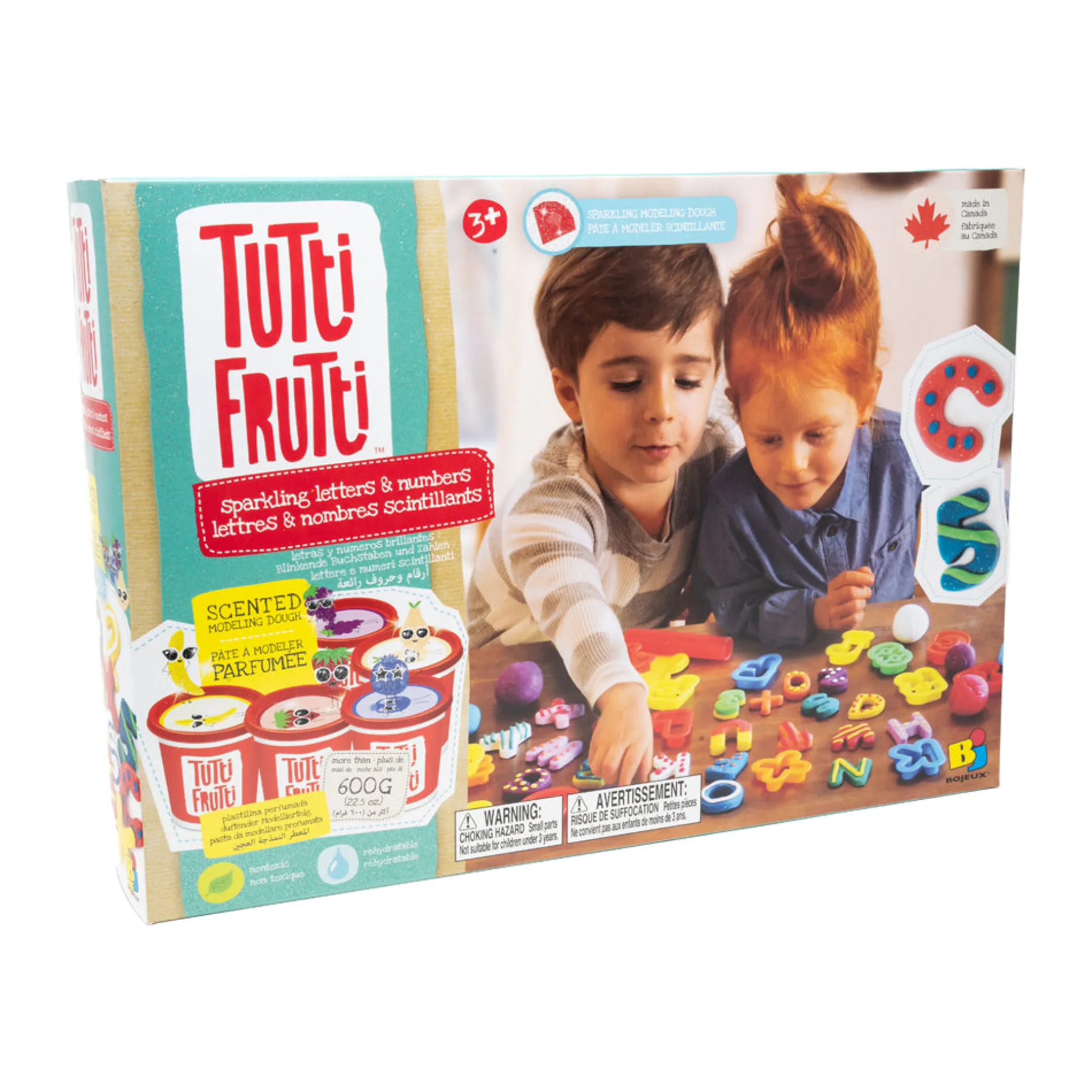 Bojeux Tutti Frutti Sparkling Letters & Numbers Modeling Dough Set