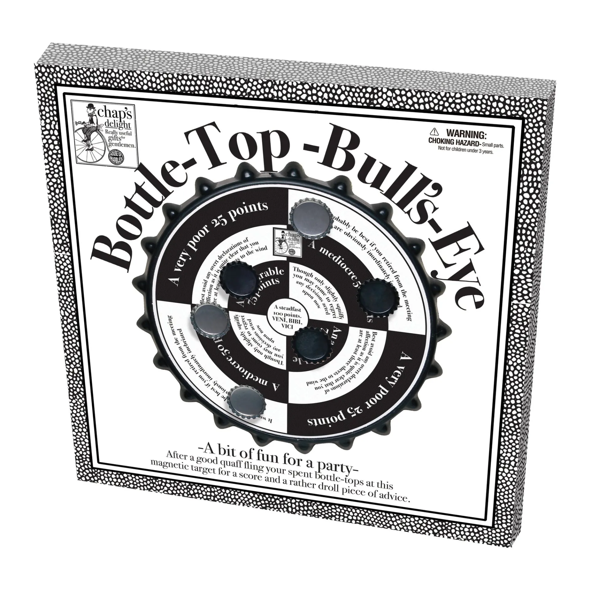 Bottle-Top Bull's-Eye: Magnetic Cap-Toss Party Game