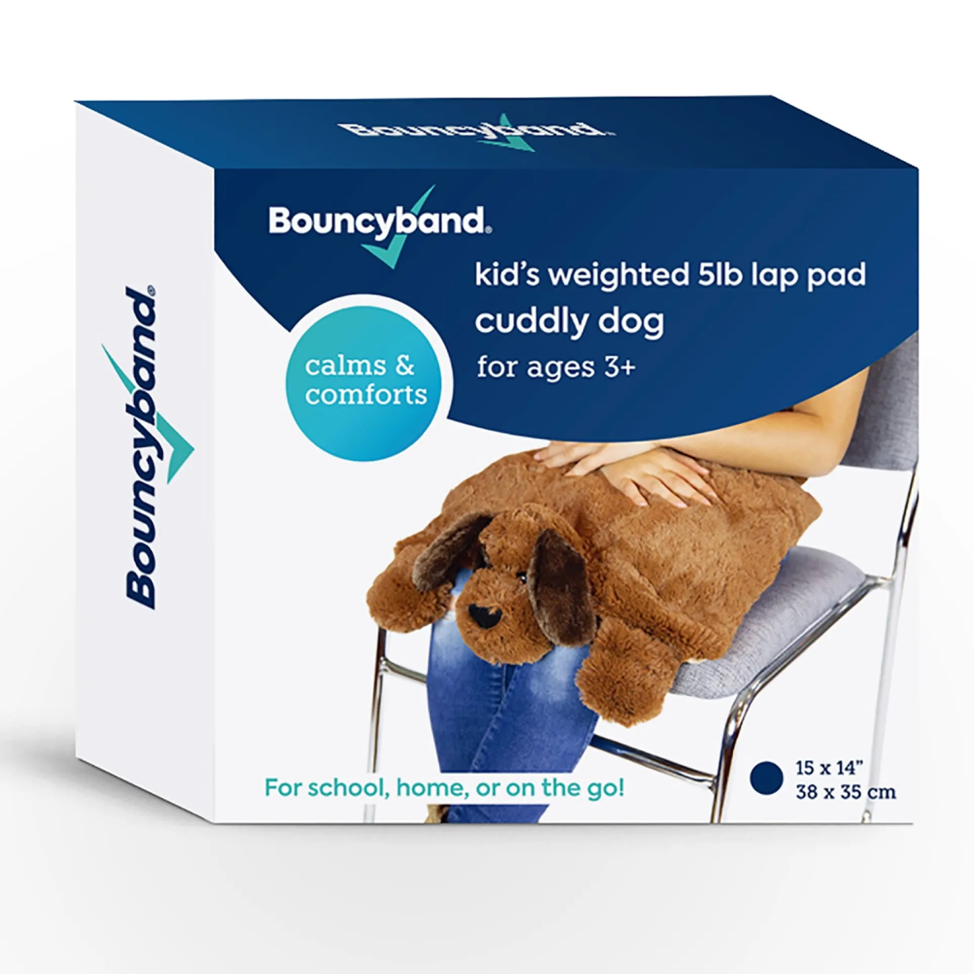 Bouncyband Happy Hugs Weighted Sensory Bulldog Plush