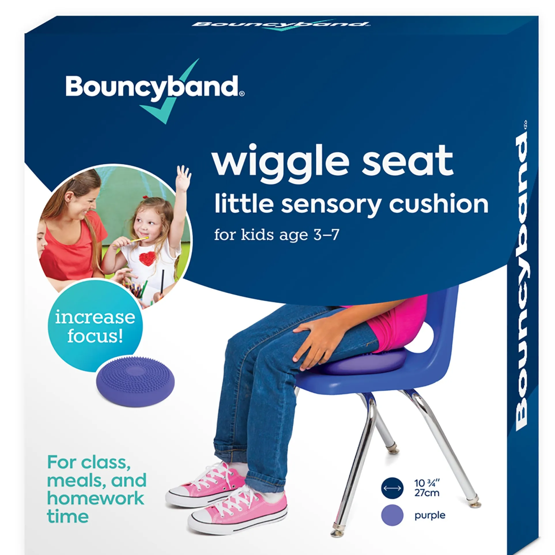 Bouncyband Little Wiggle Seat Sensory Cushion, Playful Purple