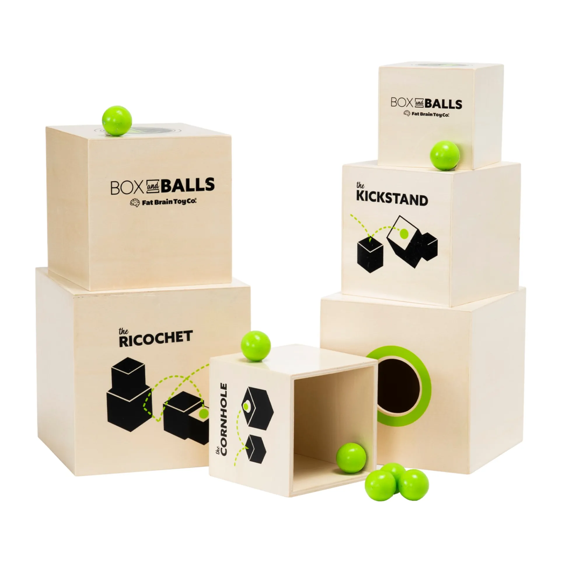 Box and Balls - Classic Wooden Trick Shot Game