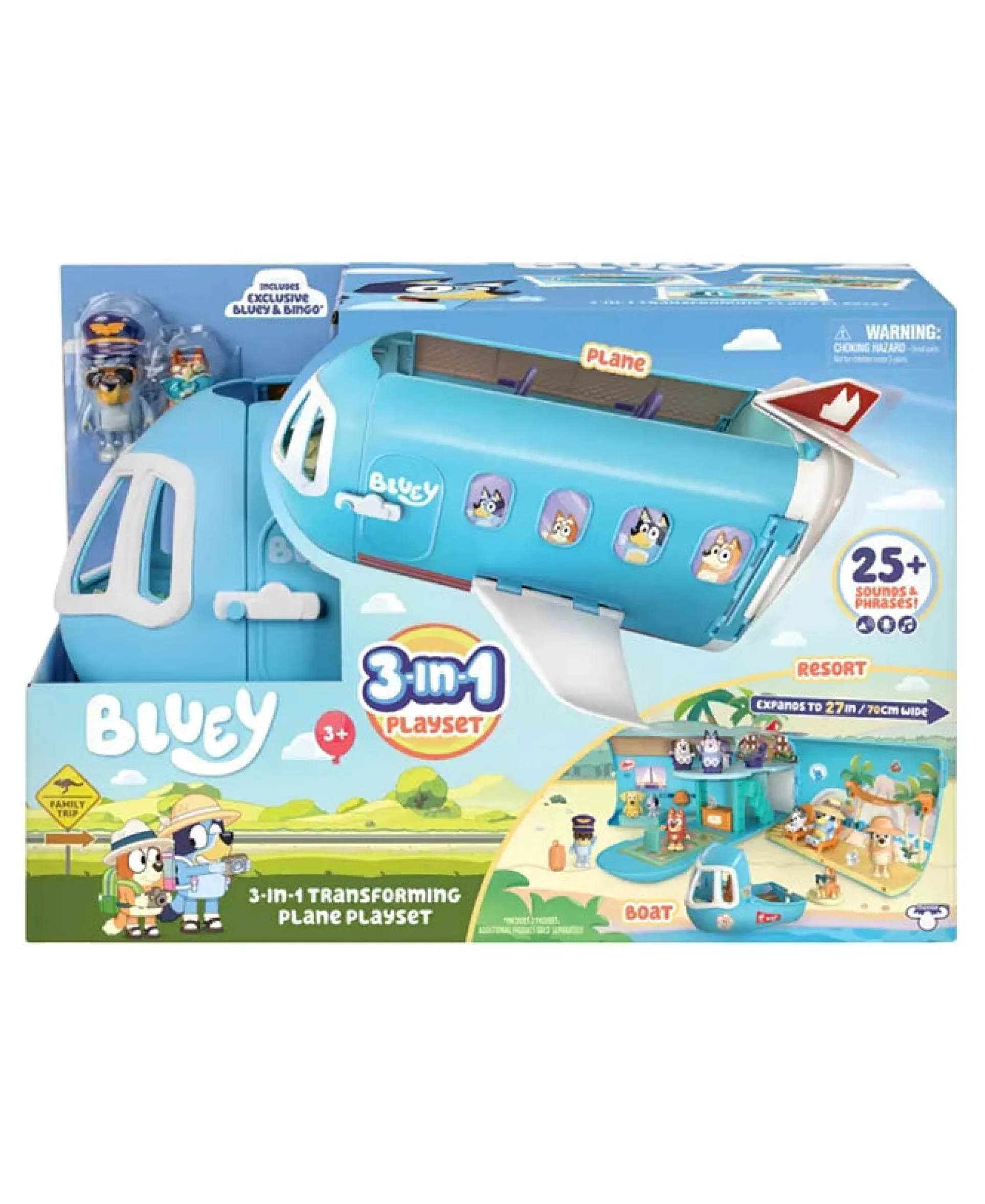 Bluey 3-in-1 Transforming Airplane Playset S11