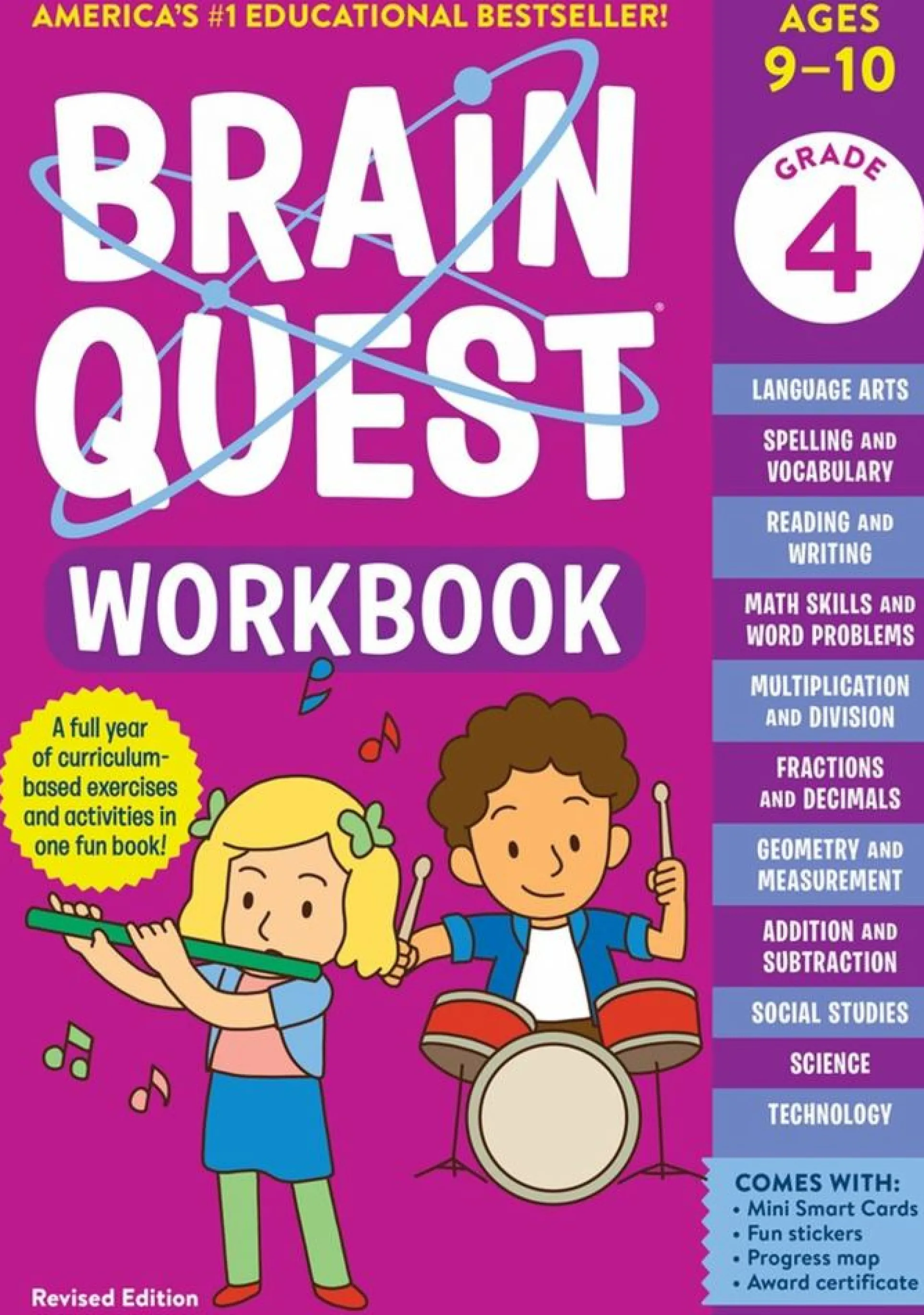 Brain Quest Grade 4 Workbook with Mini Smart Card Deck