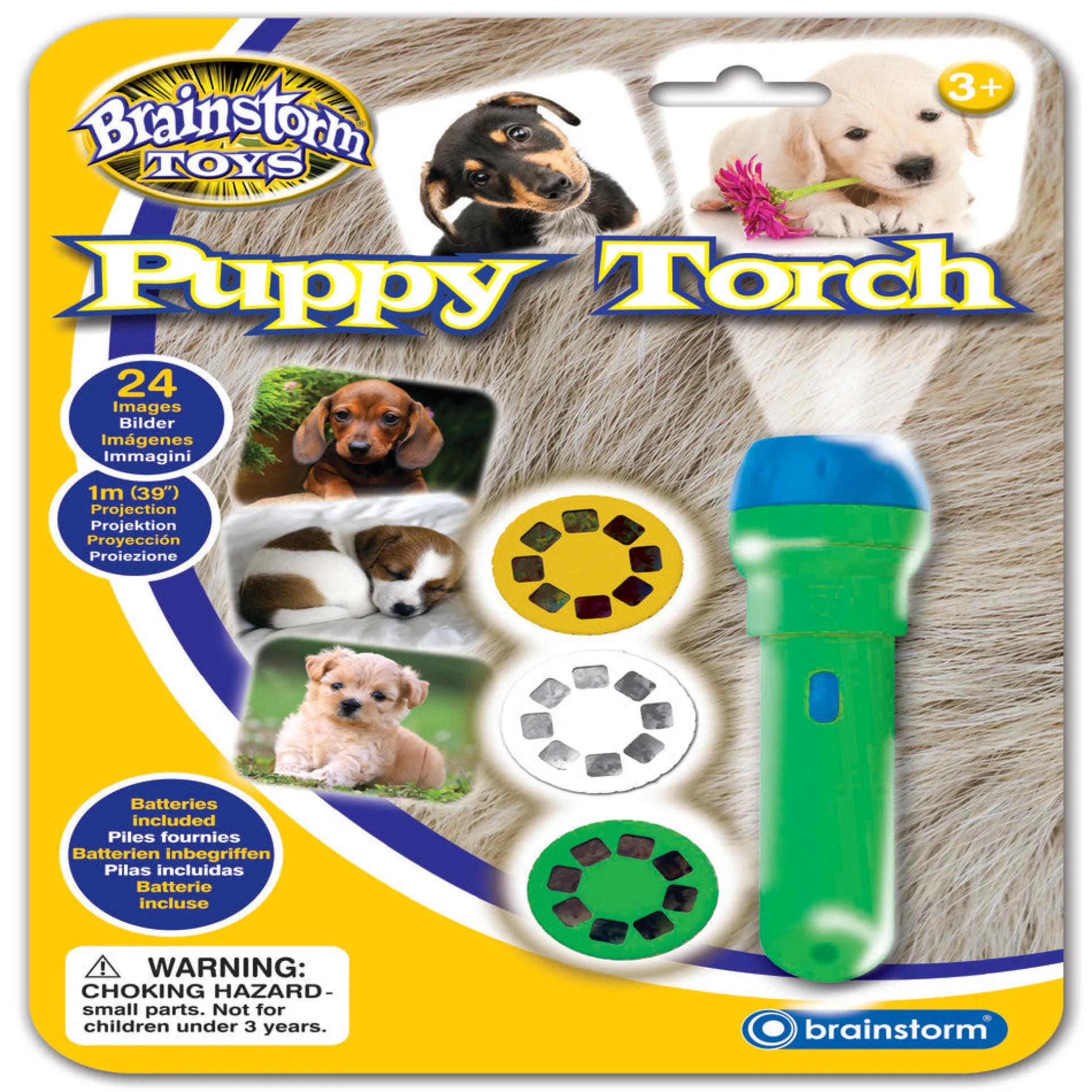 Brainstorm Toys Puppies Torch and Projector - Interactive Bedtime Light