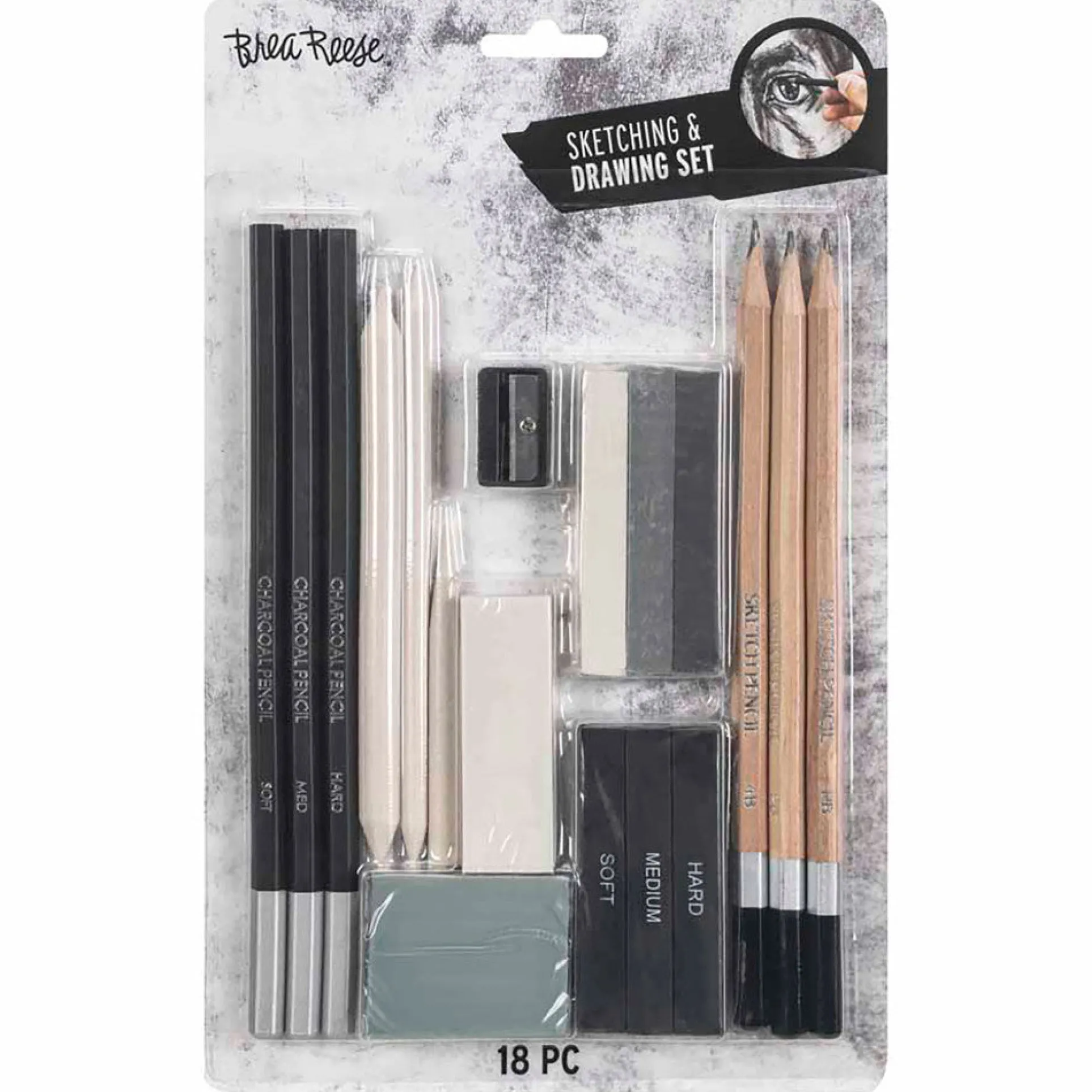 Brea Reese Beginners Sketch & Draw Set - 18pc Art Kit
