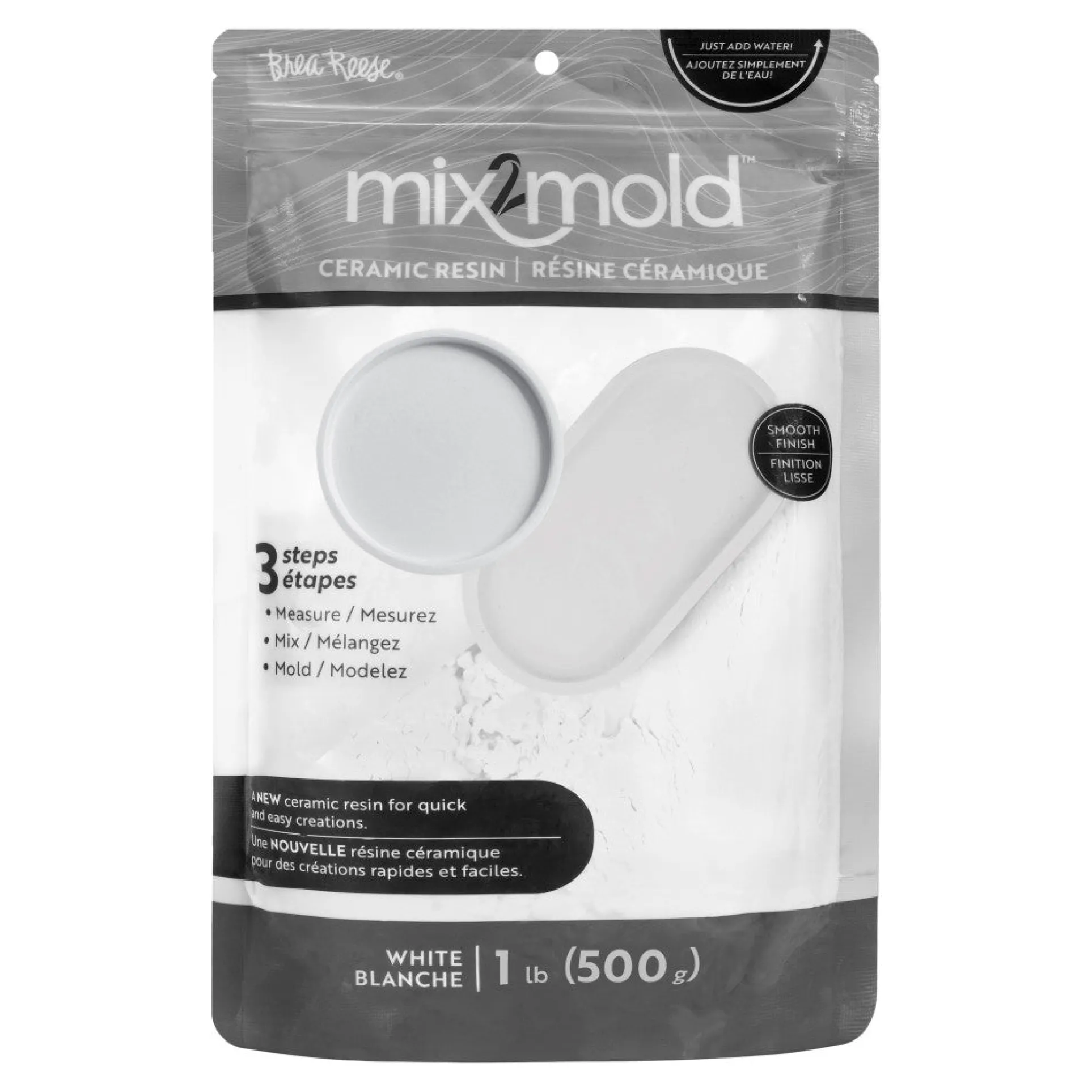 Brea Reese Mix2Mold Ceramic White Resin Powder - 1lb Magic Crafting Blend