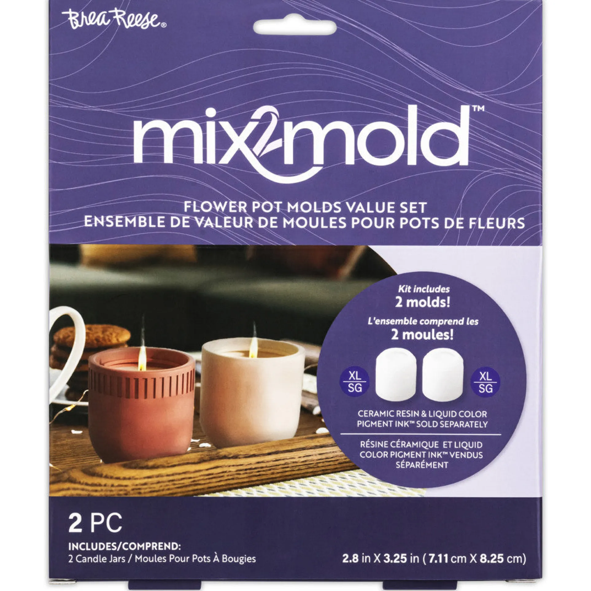 Brea Reese Mix2Mold Candle Holder Set - 2 Silicone Molds