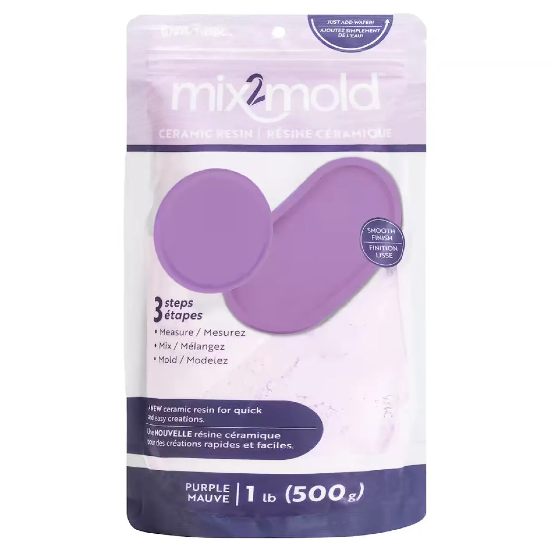Brea Reese Mix2Mold Ceramic Resin - Purple Powder 1lb Bag - 500g
