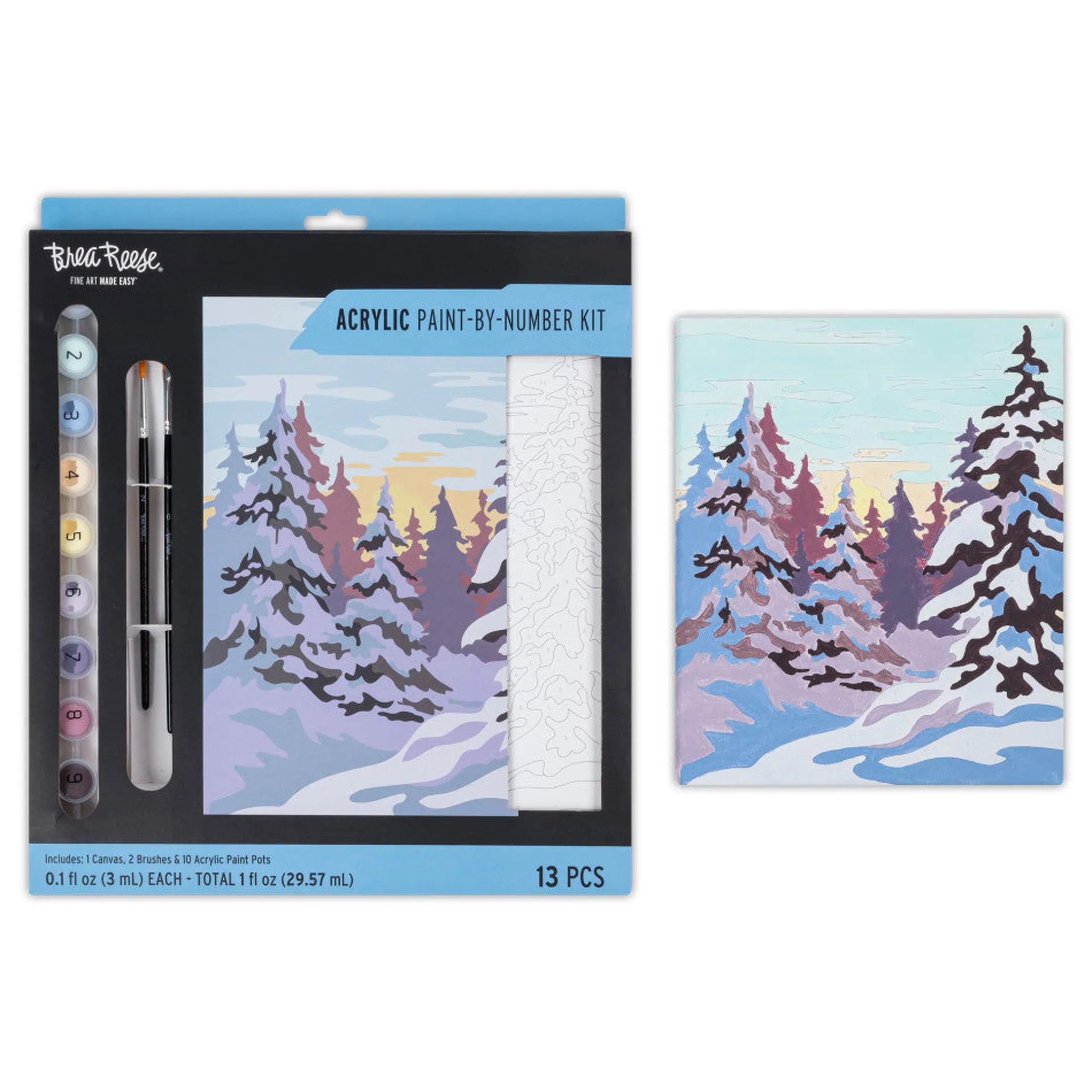 Brea Reese Winter Wonderland Acrylic Paint-by-Number Kit