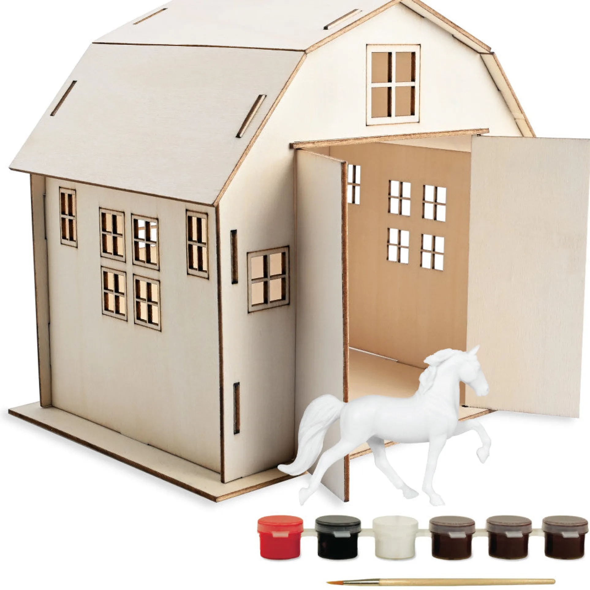 Breyer Stablemates Paint Your Own Barn and Horse Craft Kit