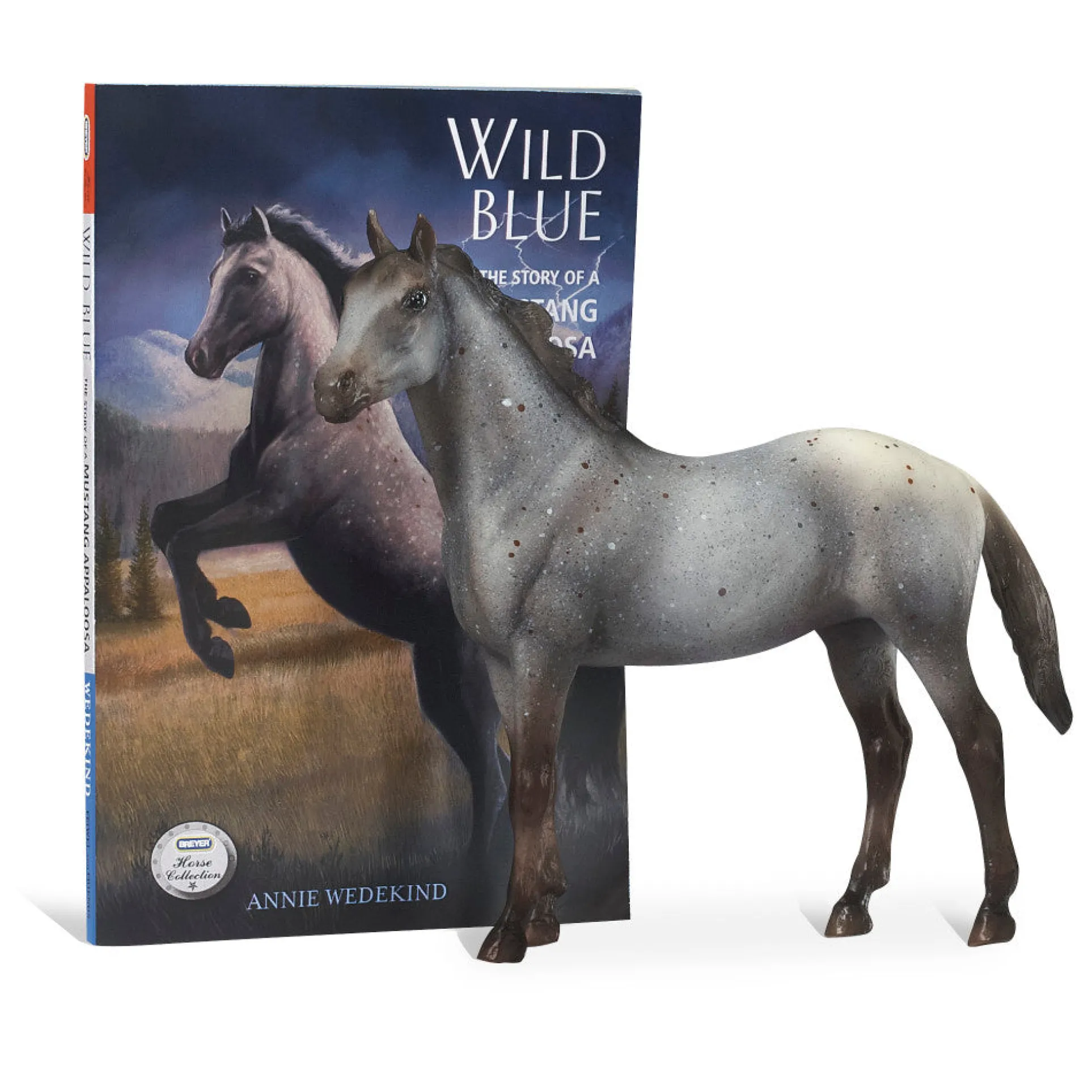 Breyer Wild Blue Horse Figurine and Book Set - Freedom Series