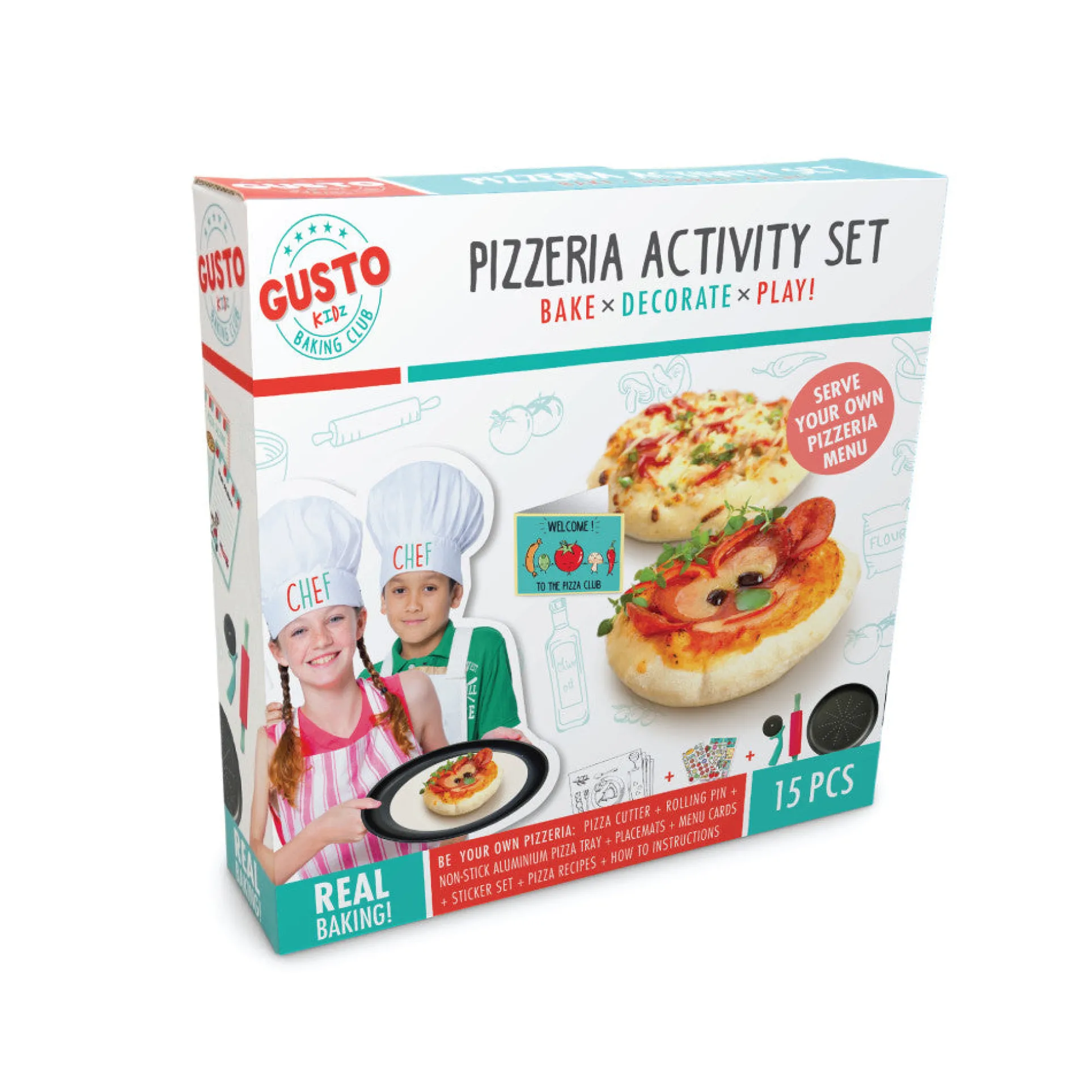 Gusto Pizzeria Complete Kids Baking and Decorating Playset