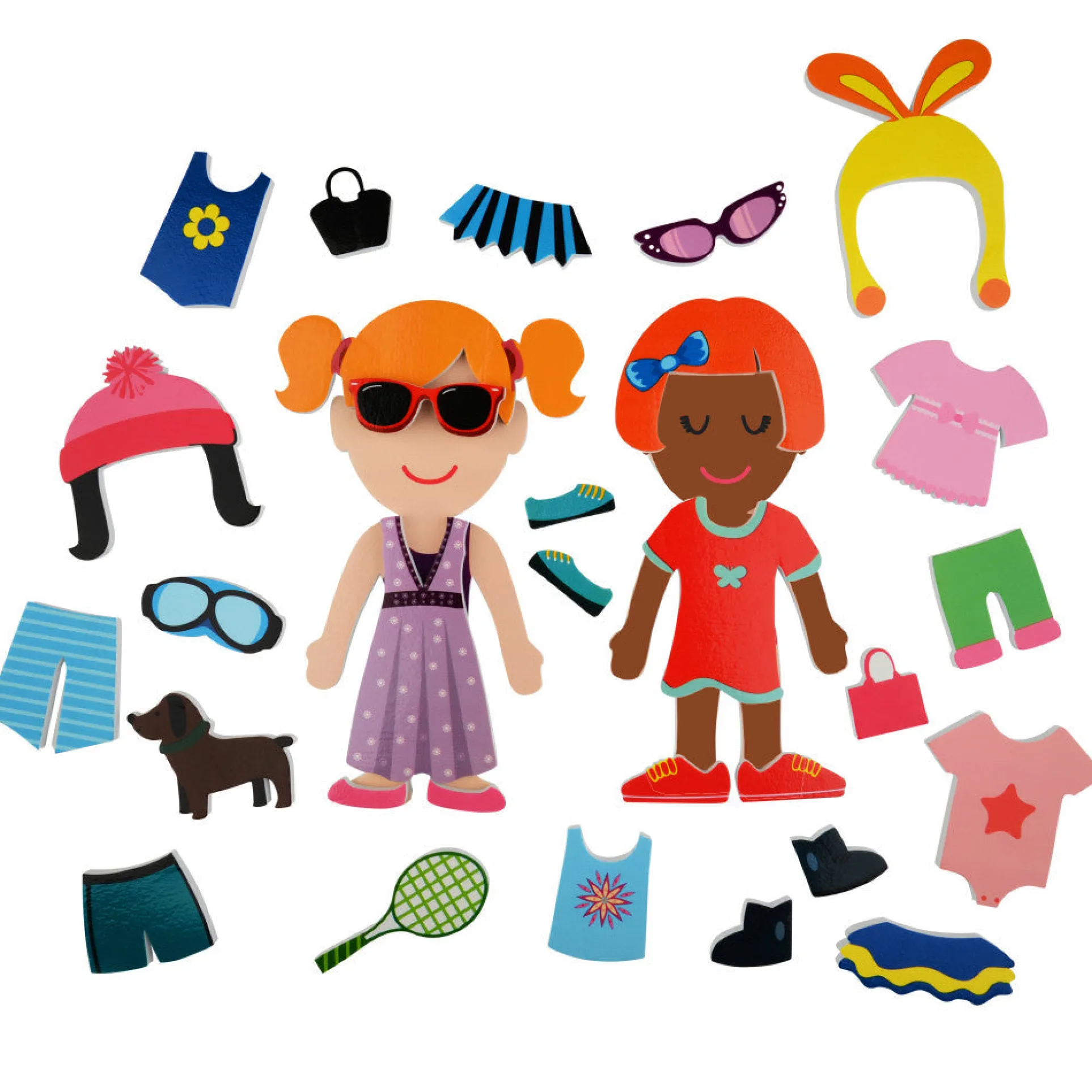 Buddy & Barney Dress-Up Bath Time Foam Stickers - 32 Pieces