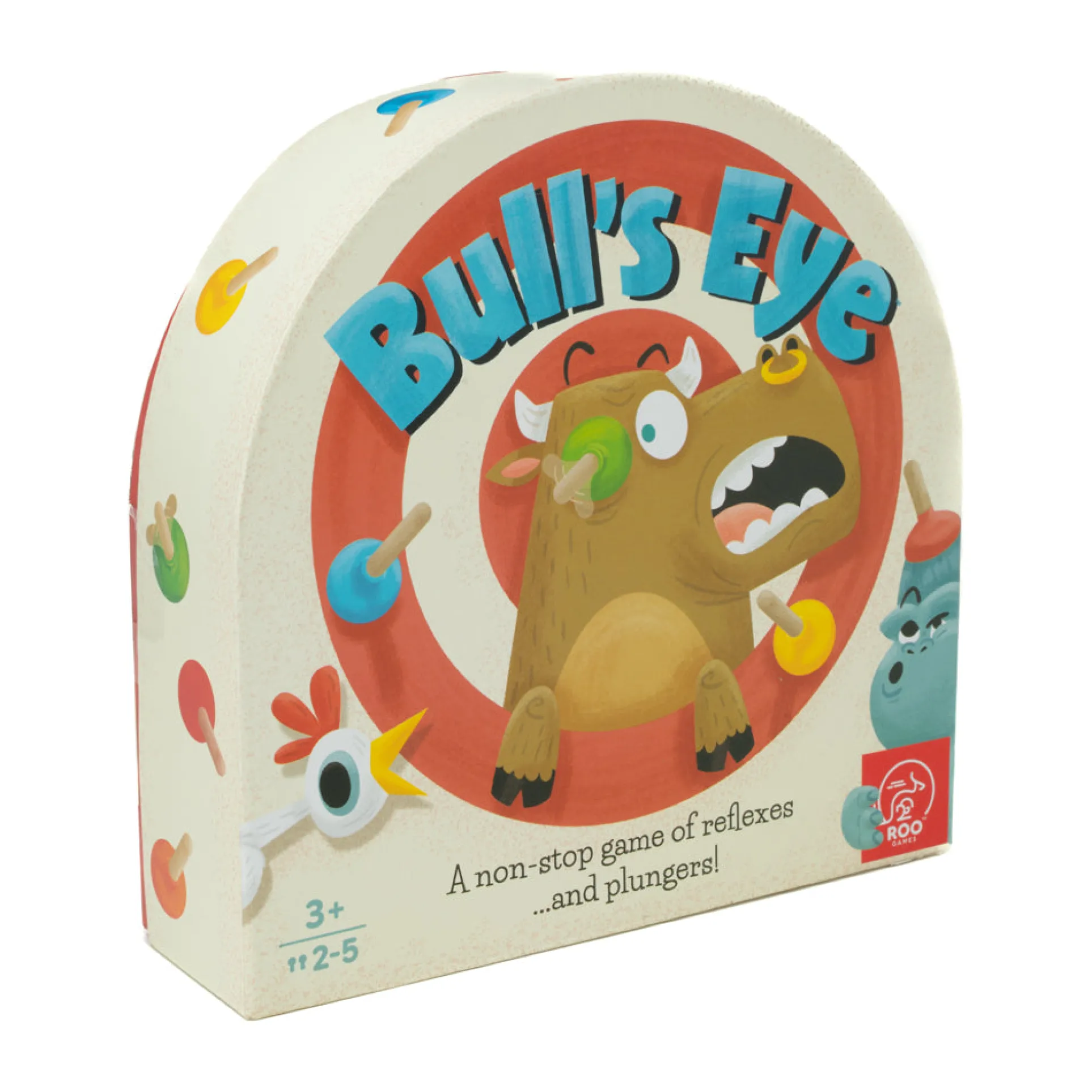 Bull's Eye Animal Card Plunger Game by Roo Games