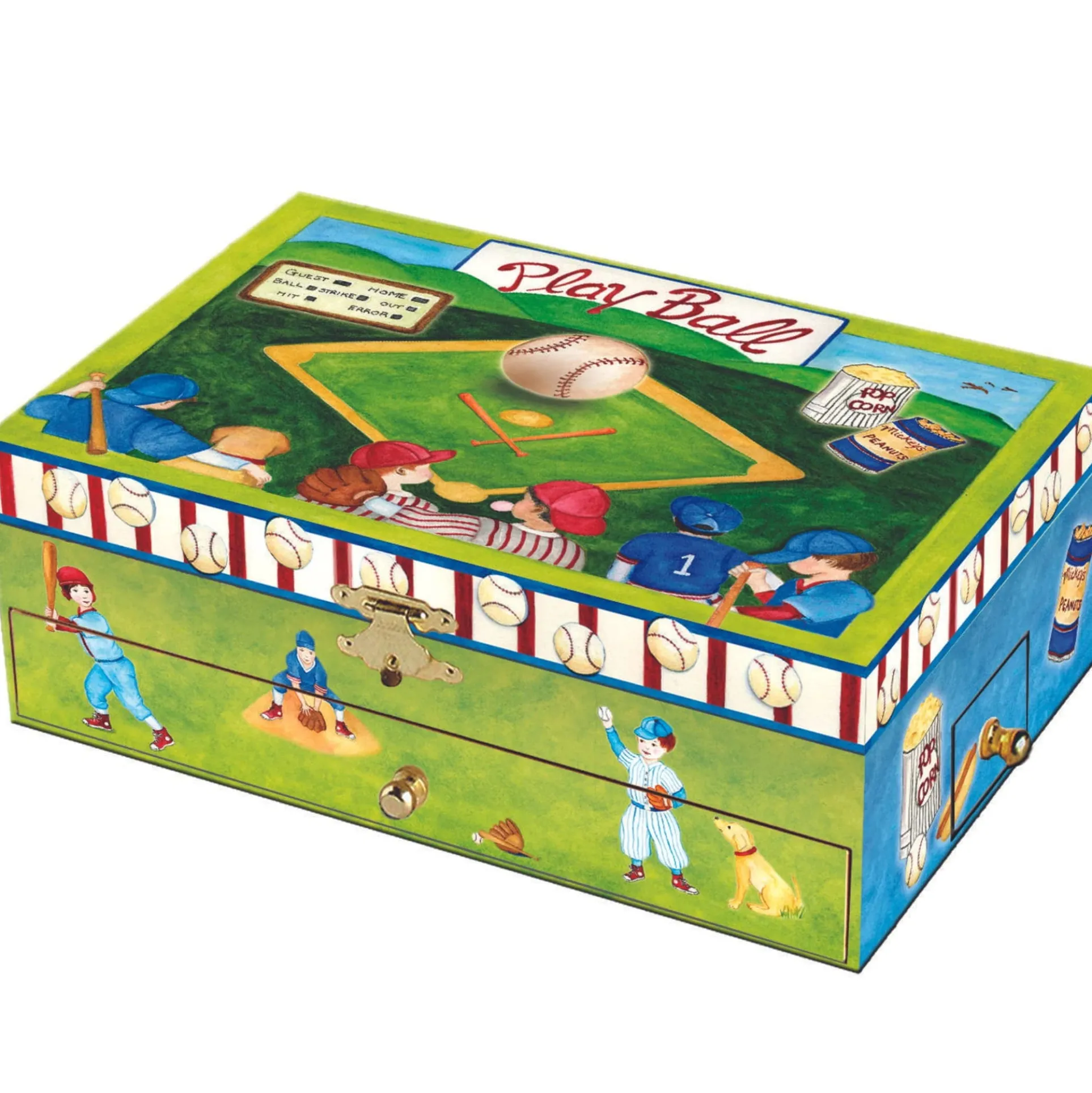 Enchantmints Baseball Musical Jewelry Box for Young Girls