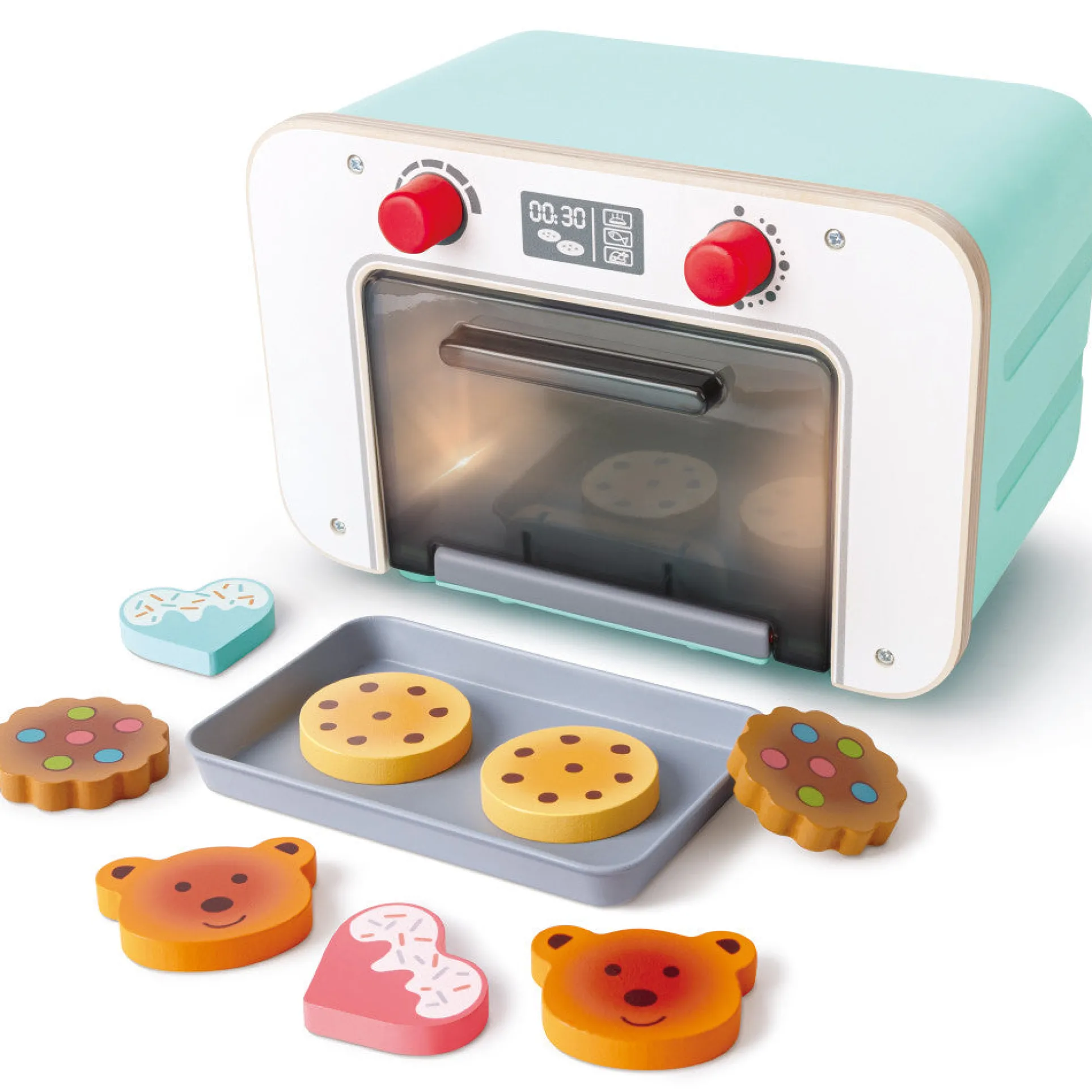 Hape Countdown Baking Oven Wooden Kitchen Playset - Lights & Sounds
