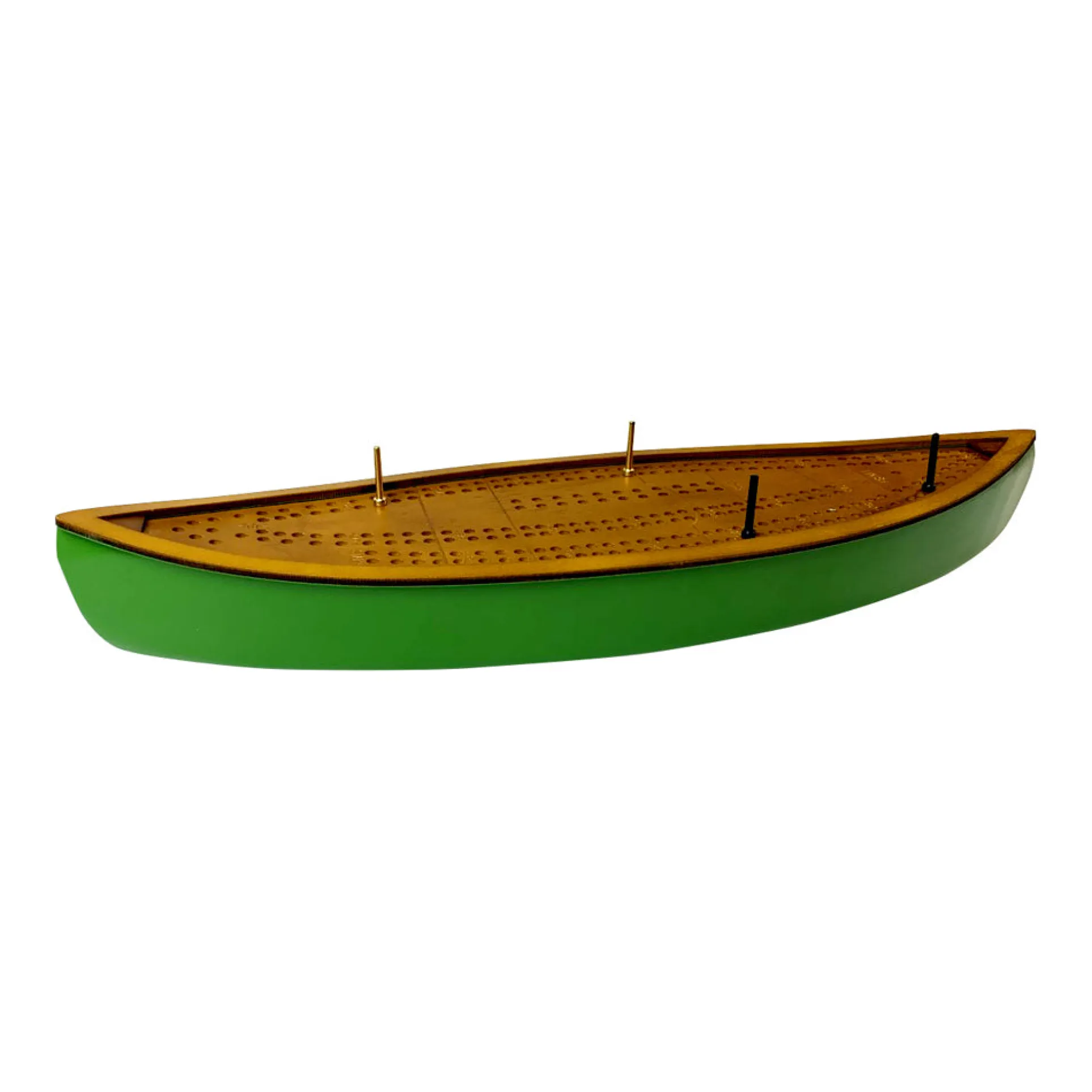 Canoe Cribbage Classic Wooden Board Game with Metal Pegs