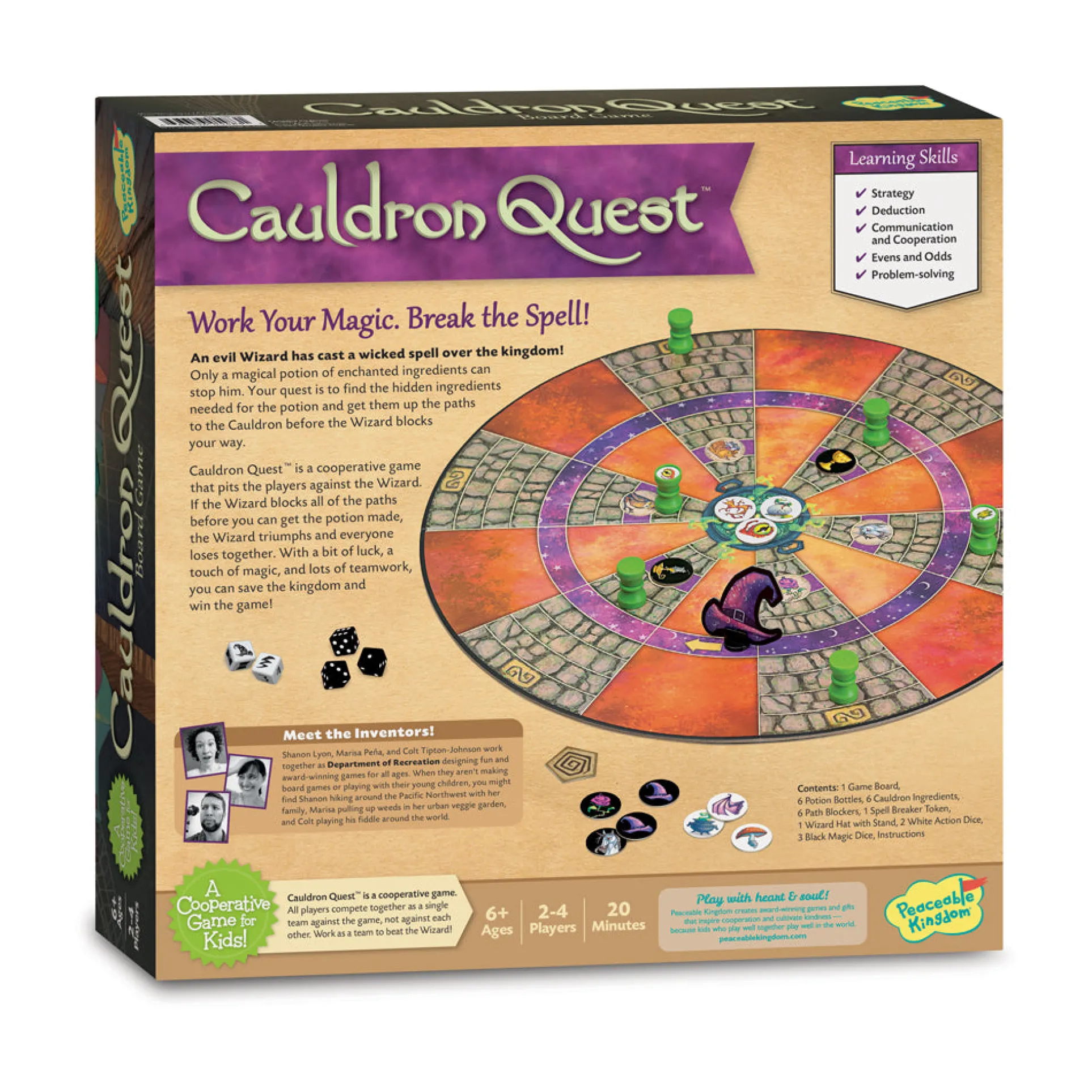Cauldron Quest Cooperative Strategy Board Game by Peaceable Kingdom