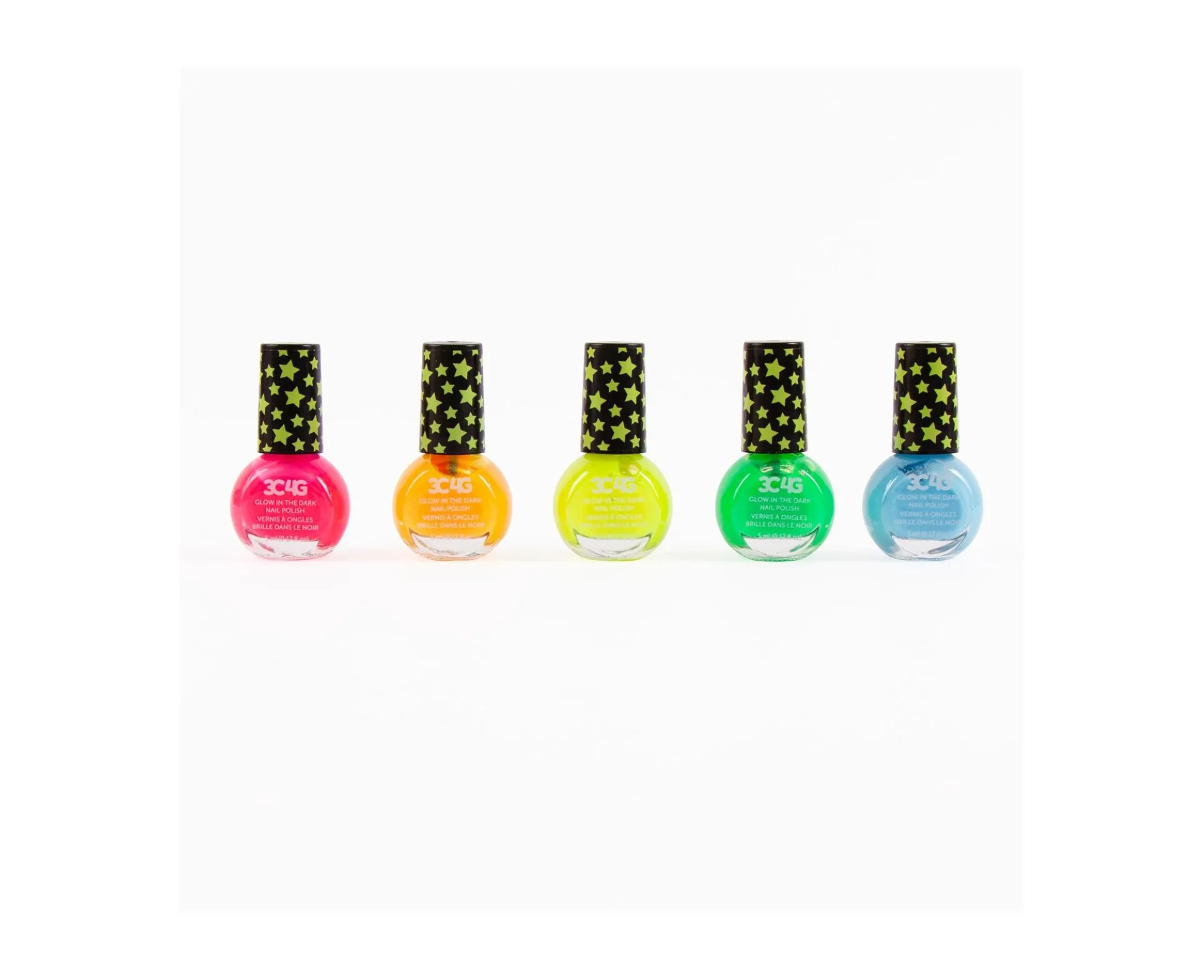 3C4G Glow in the Dark Nail Polish Set - Vibrant Colors for Kids