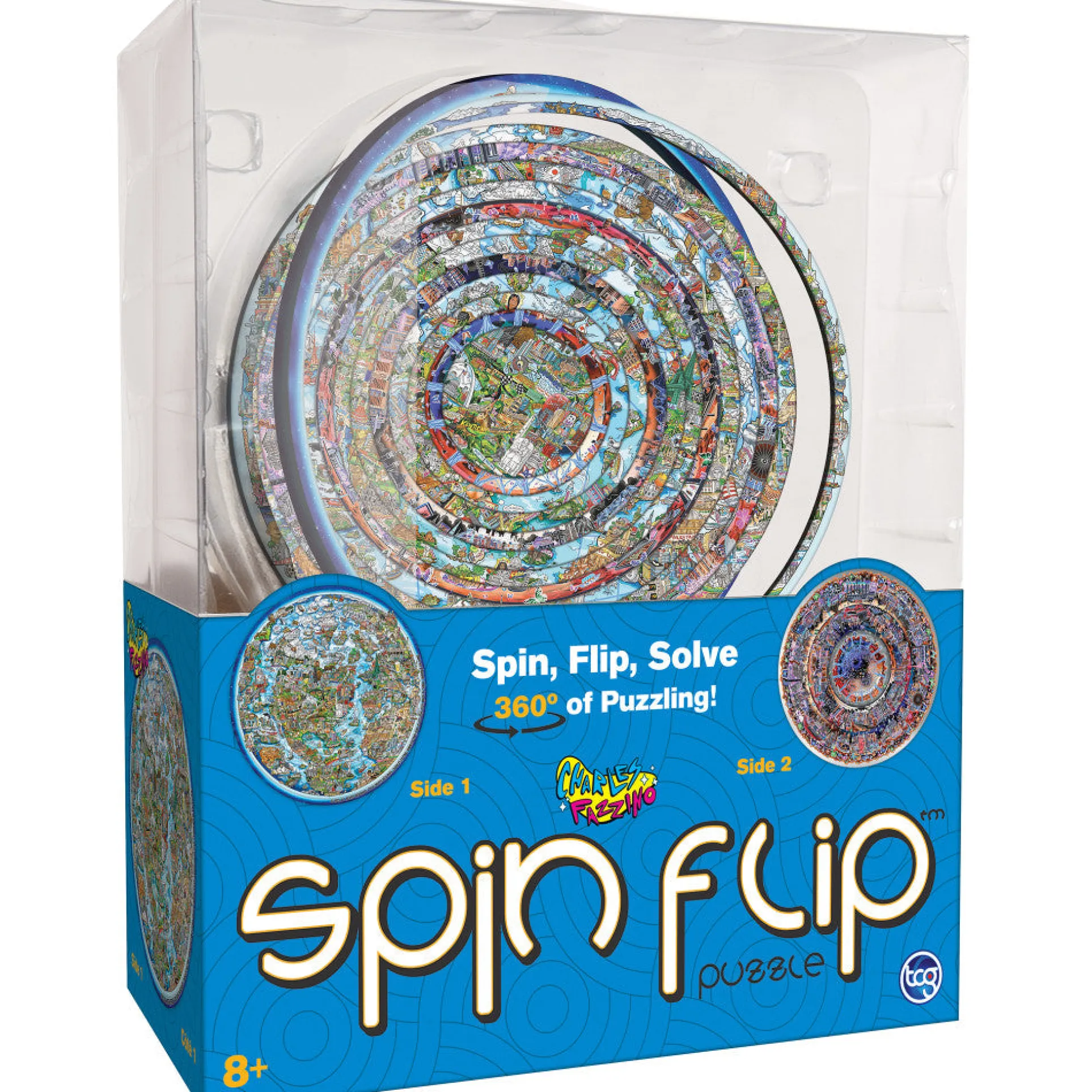 Charles Fazzino 14-Ring Spin Flip Double-Sided Art Puzzle