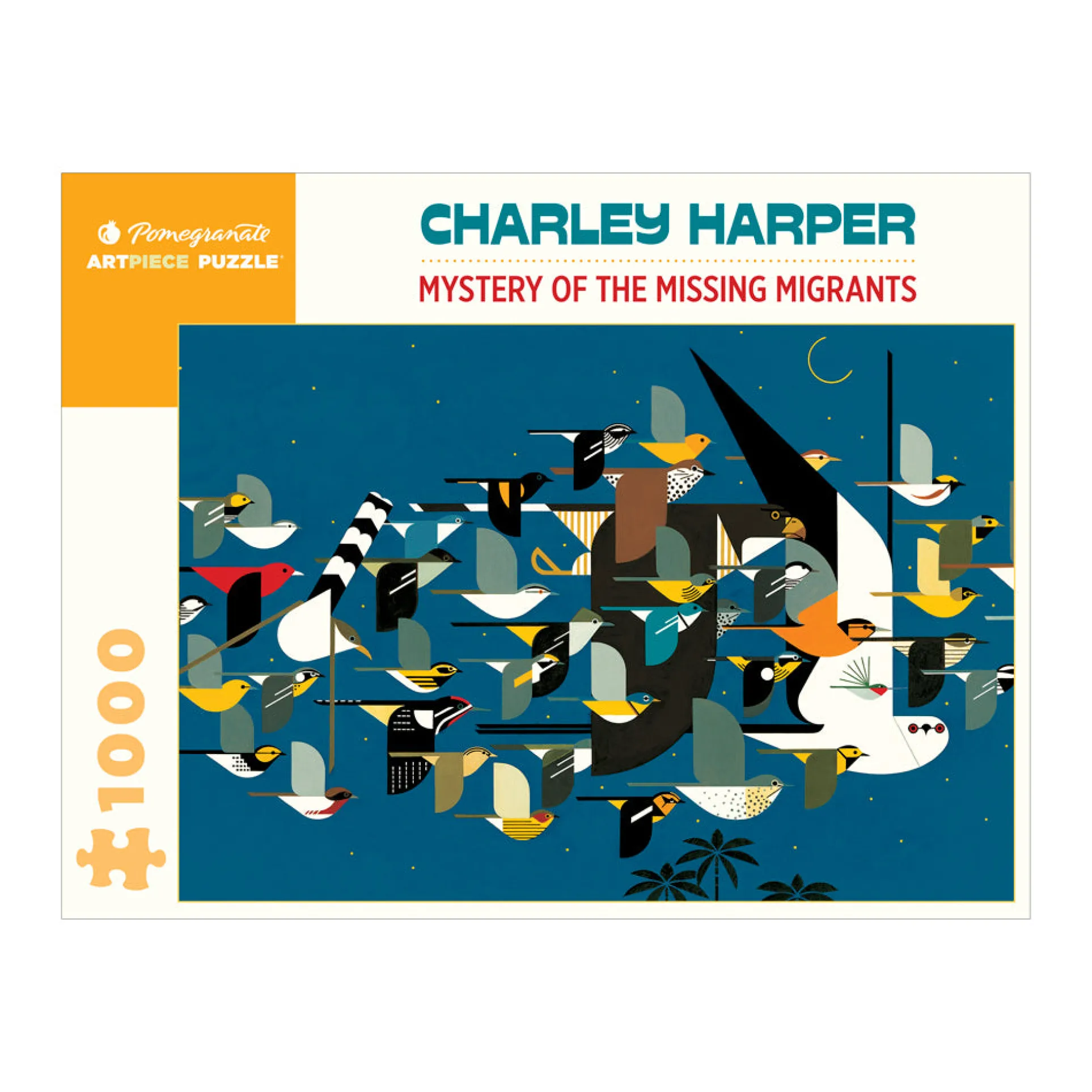 Charley Harper Mystery of the Missing Migrants Jigsaw Puzzle - 1000 pc