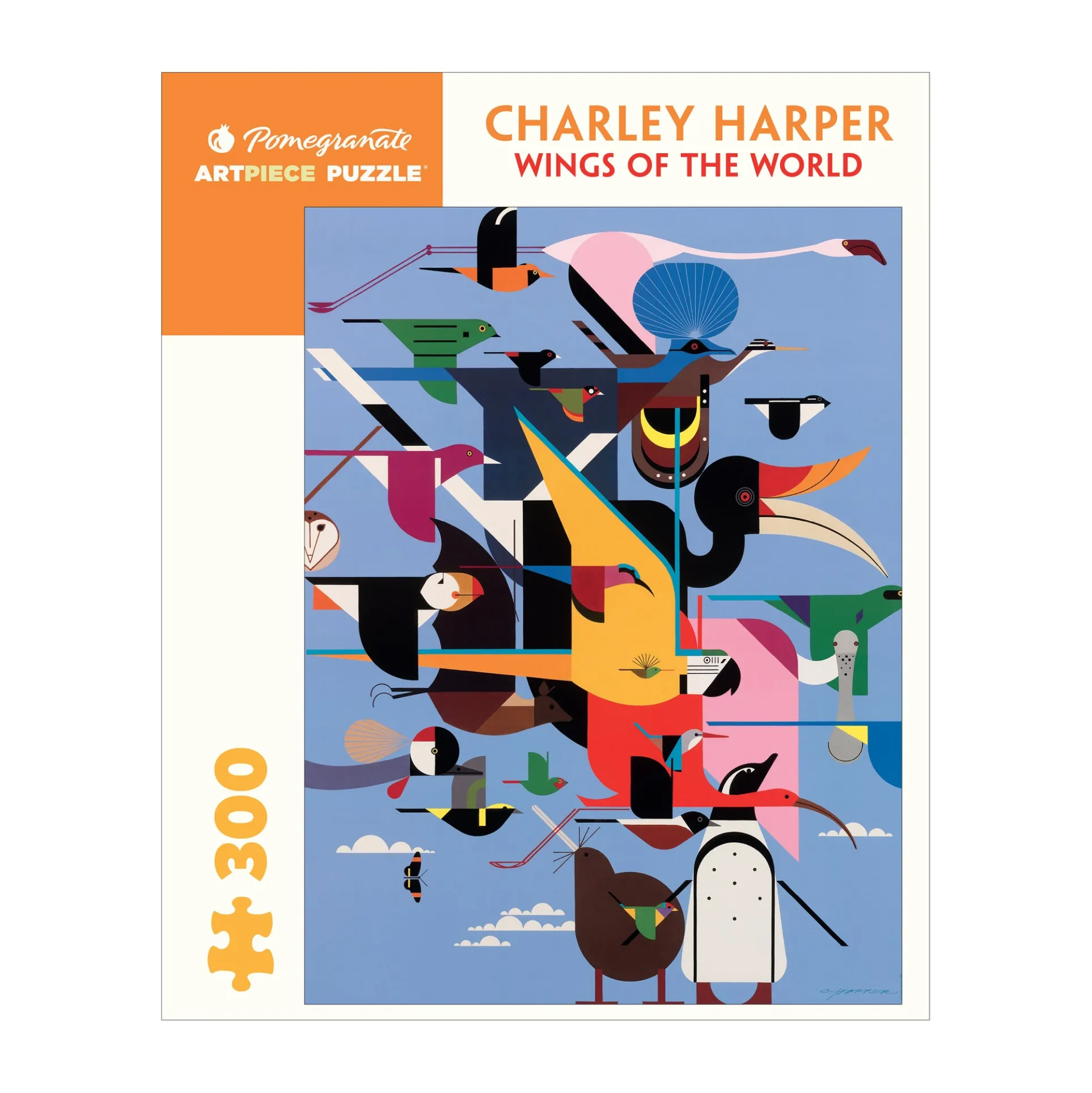 Charley Harper Wings of the World Jigsaw Puzzle - 300 pc