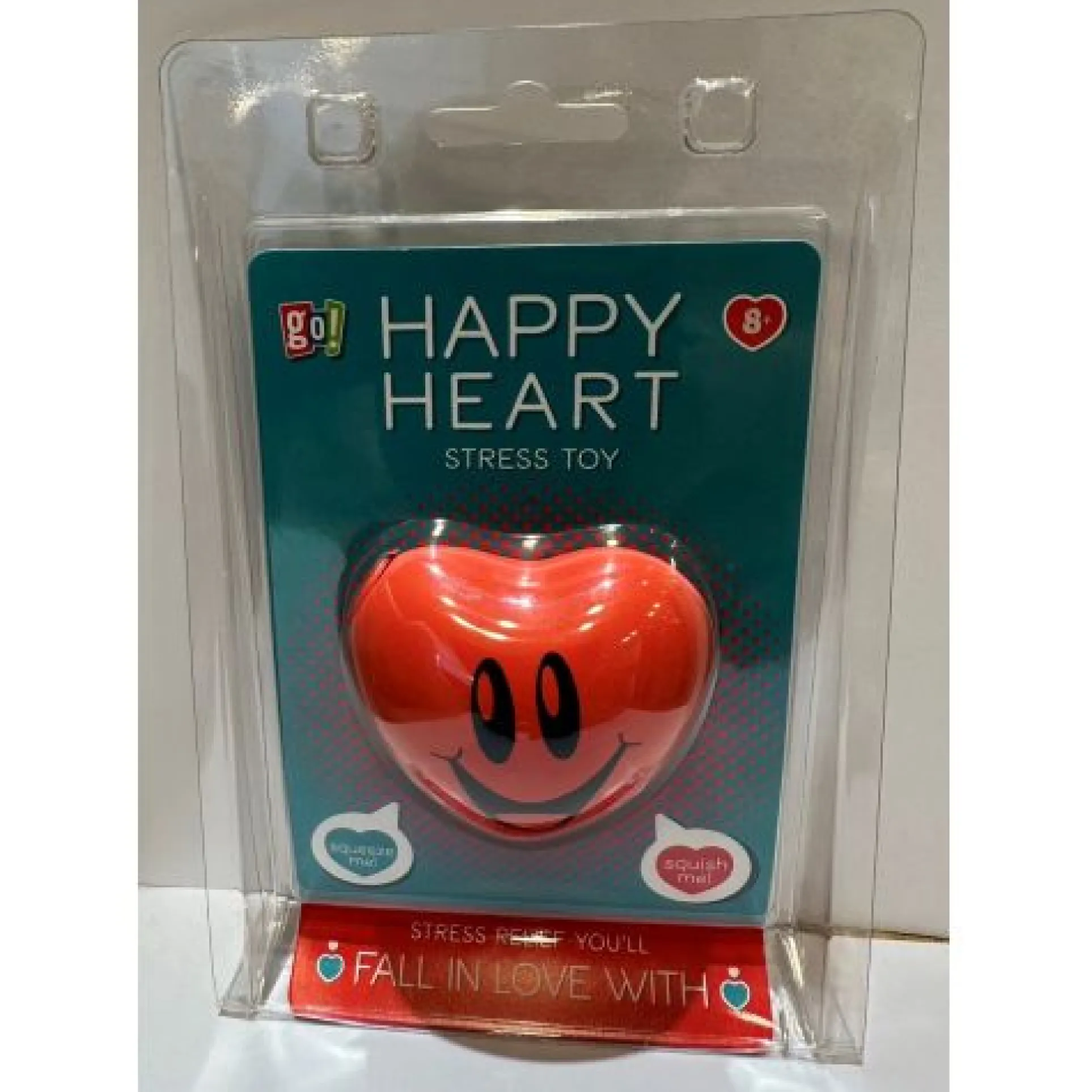 Cheerful Red Smiling Heart Stress Ball