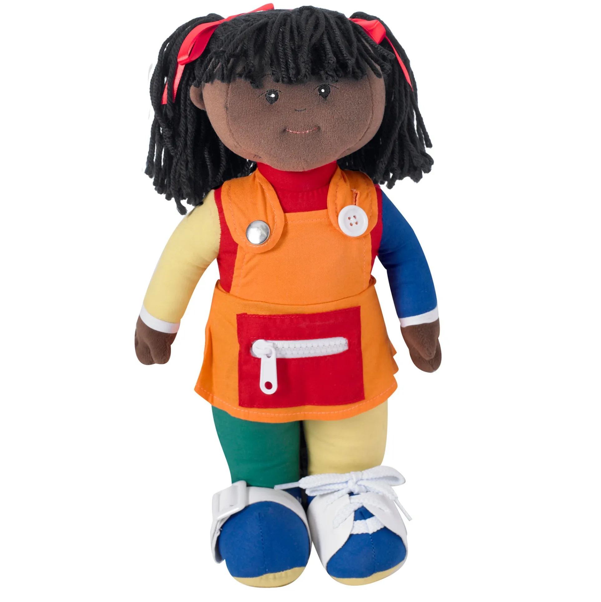 Children's Factory Learn-to-Dress Doll - Celebrate Diversity - Black Girl